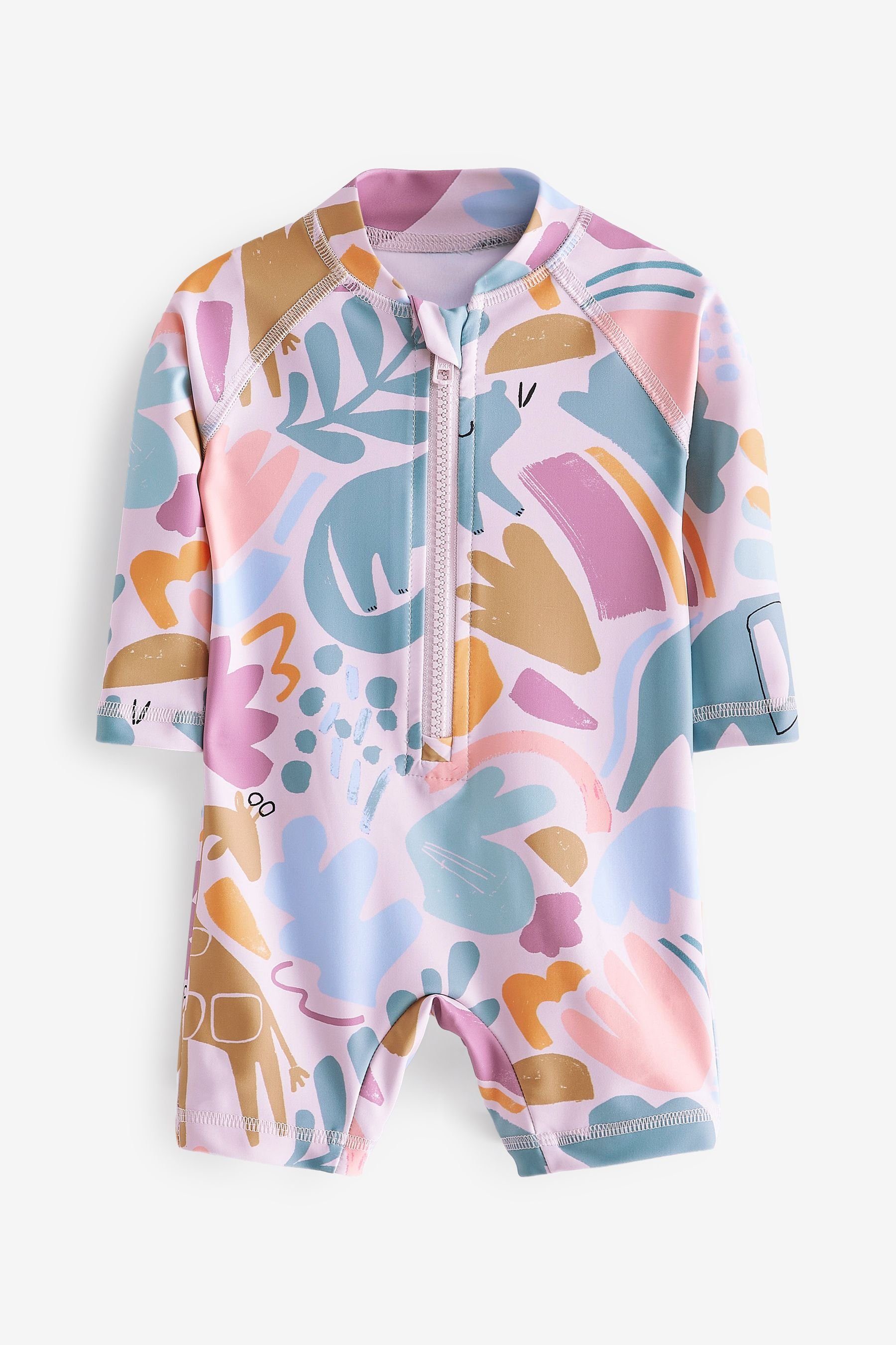Badeanzug Multi Sonnenschutz Print für (1-St) Badeanzug mit Abstract Next Neugeborene