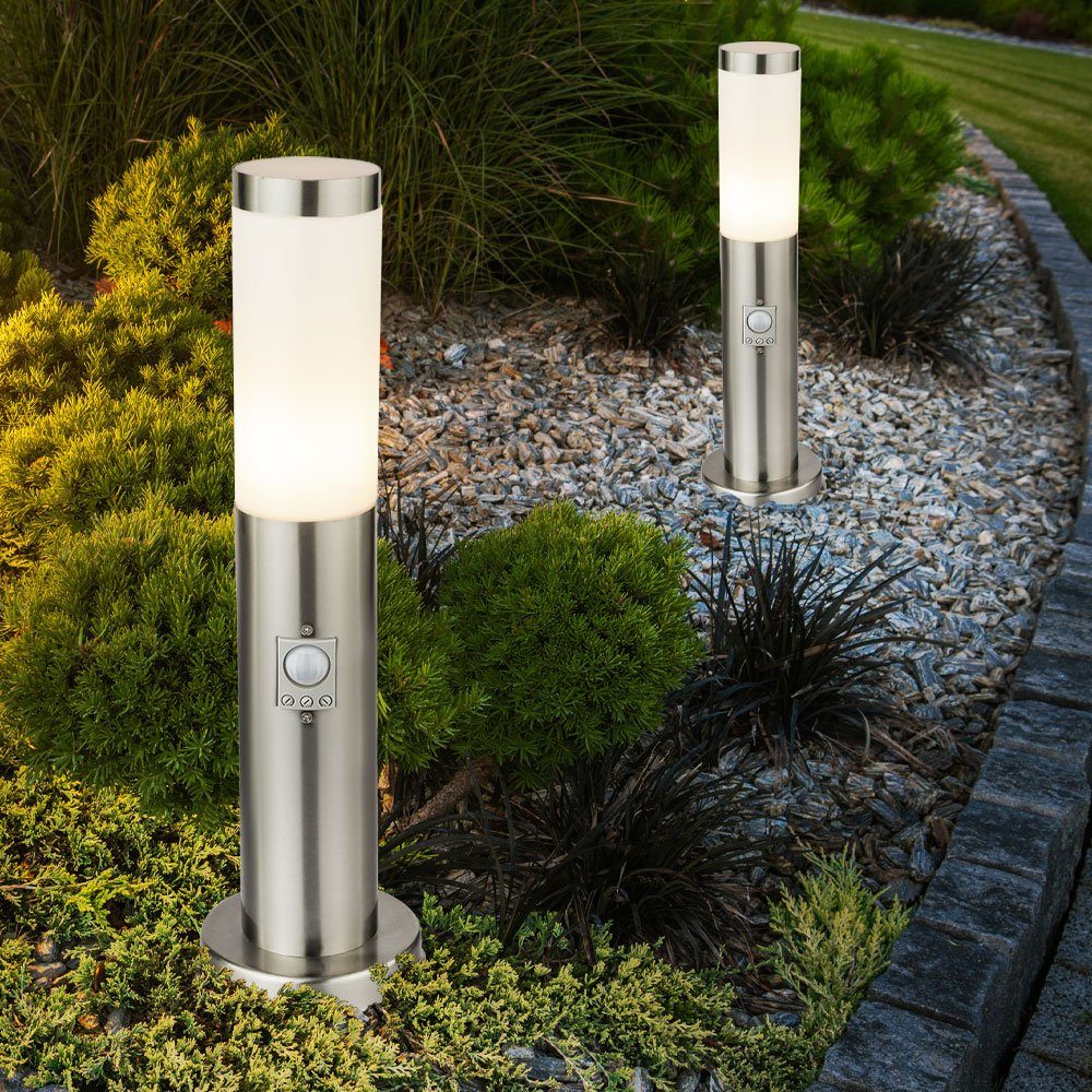 Sockelleuchten, Außenleuchte mit Bewegungsmelder Stehlampe
