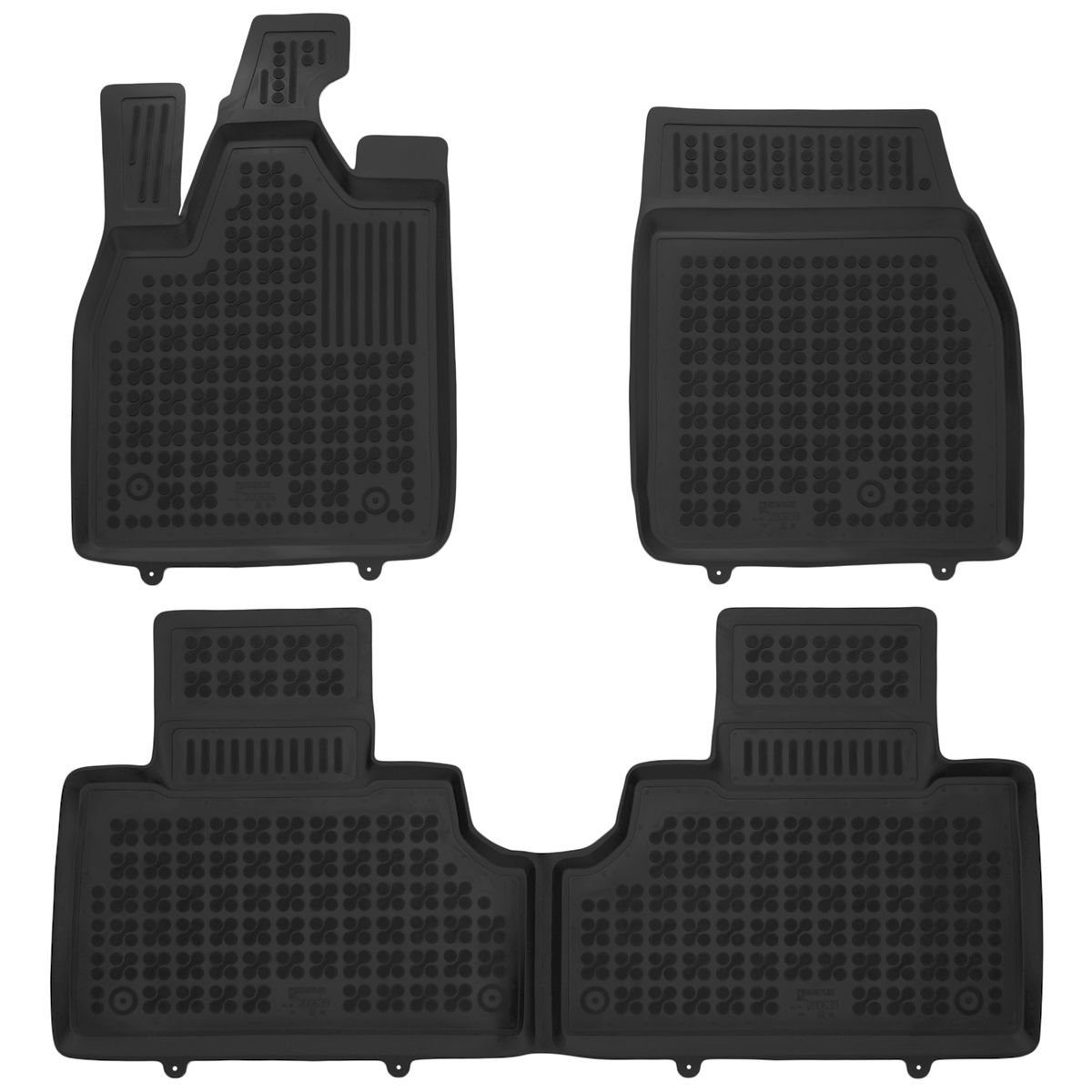 AZUGA Auto-Fußmatten Hohe Gummi-Fußmatten passend für Ford Mustang Mach-E ab 2021 3-tlg., für Ford Mustang Mach-E SUV