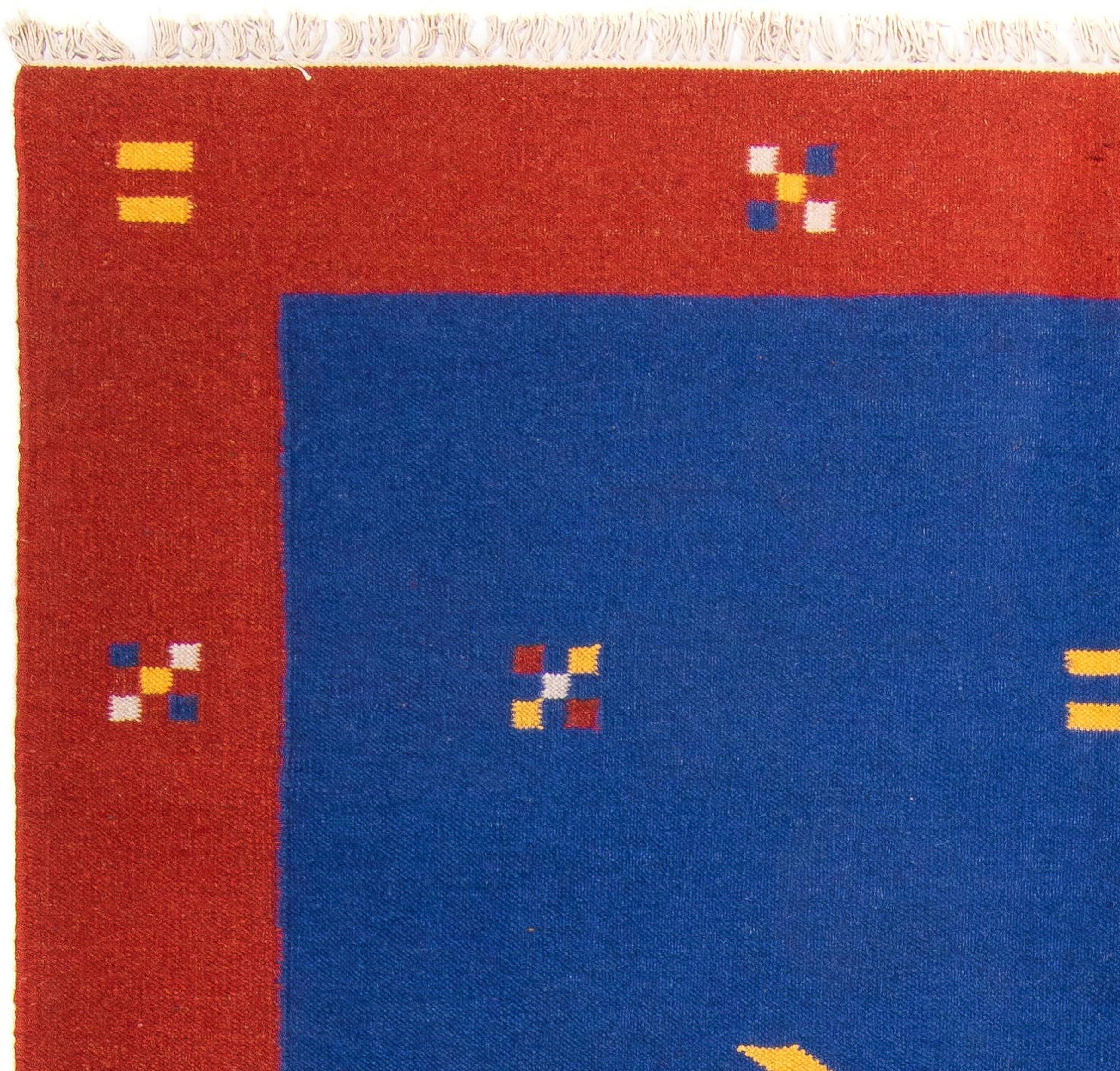 Wollteppich Kelim - Trendy morgenland, cm Wohnzimmer, dunkelblau, - 4 Einzelstück rechteckig, 240 - mm, x Höhe: 170