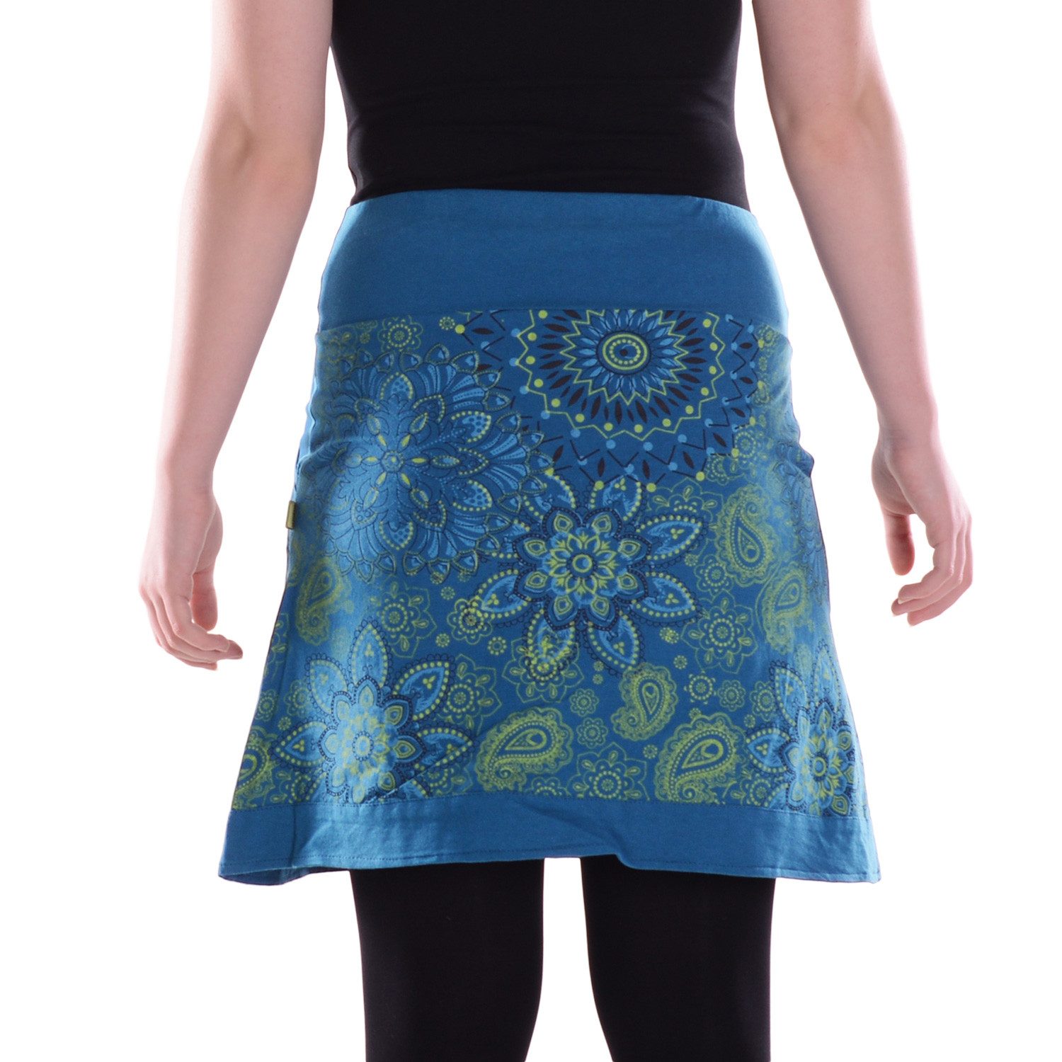 Vishes Minirock Damen Mini-Rock Baumwolle Blumen-Muster günstig online kaufen