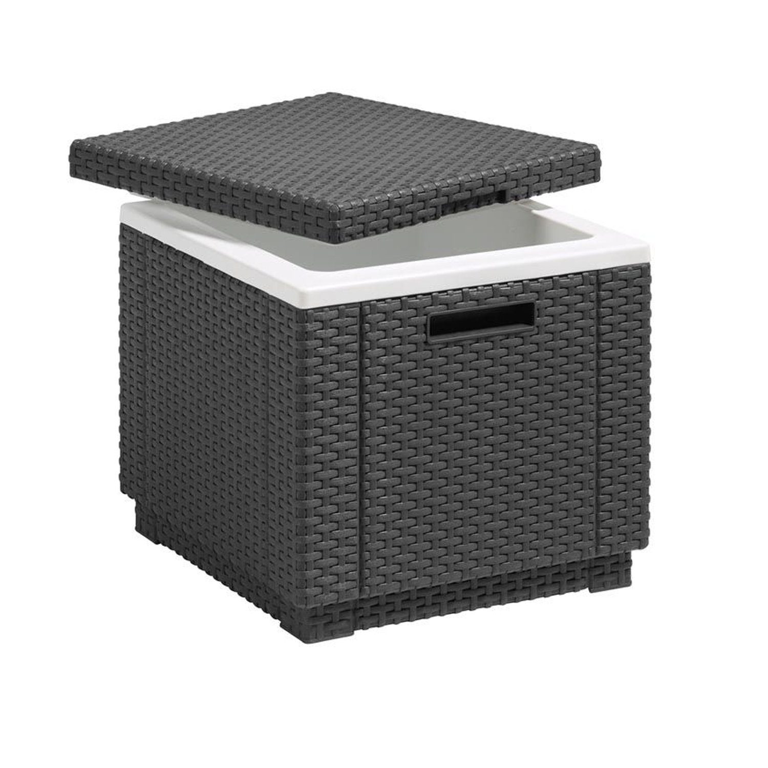 Allibert Gartentisch Ice Cube, Kühlfunktion; 3in1: Kühlbox - Beistelltisch - Hocker; inkl. Cool-Pack