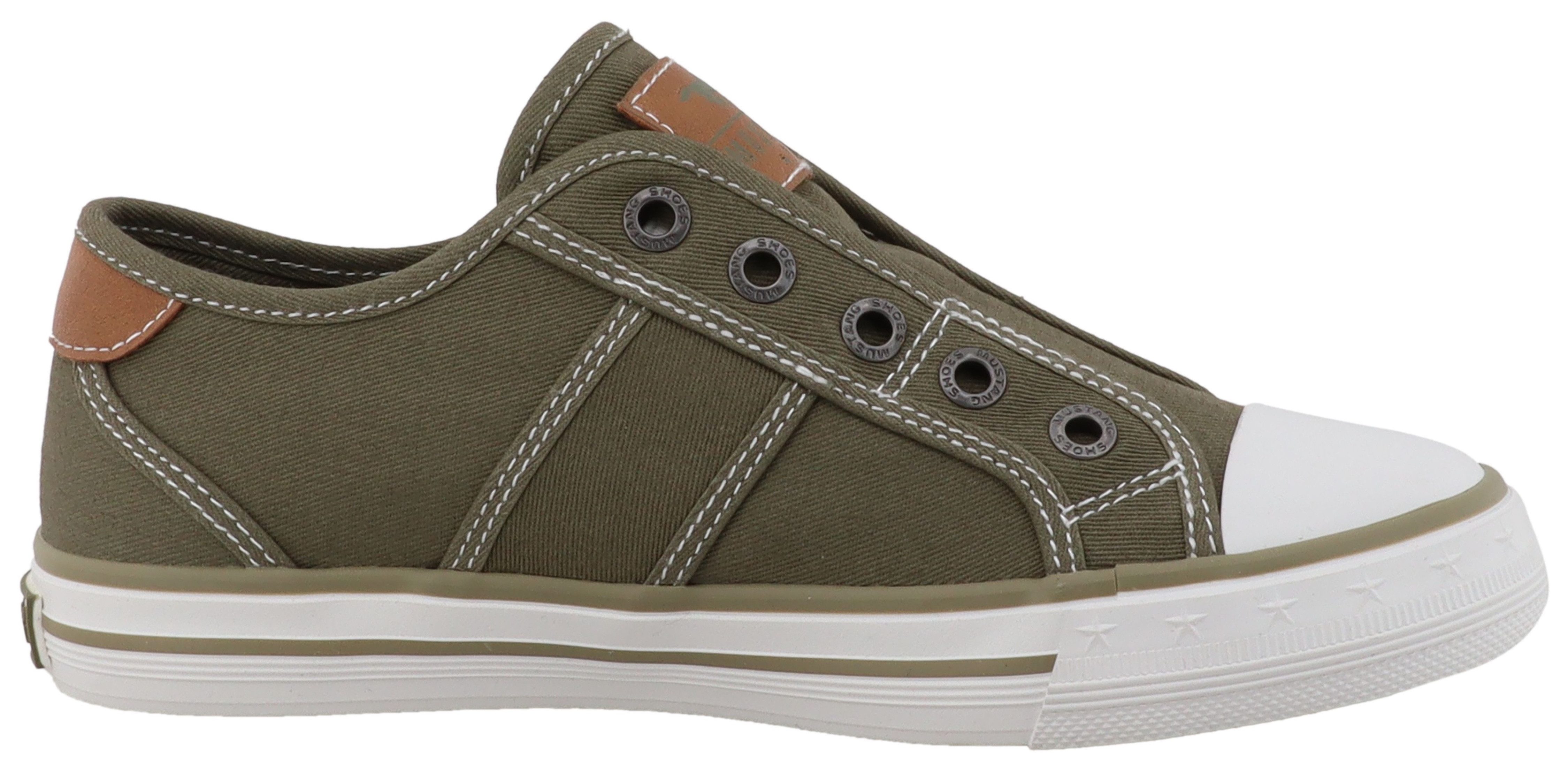 Mustang Shoes Gaspare Slip-On Sneaker Freizeitschuh, Slipper, Halbschuh mit Kontrastnähten – Bild 4 von 5