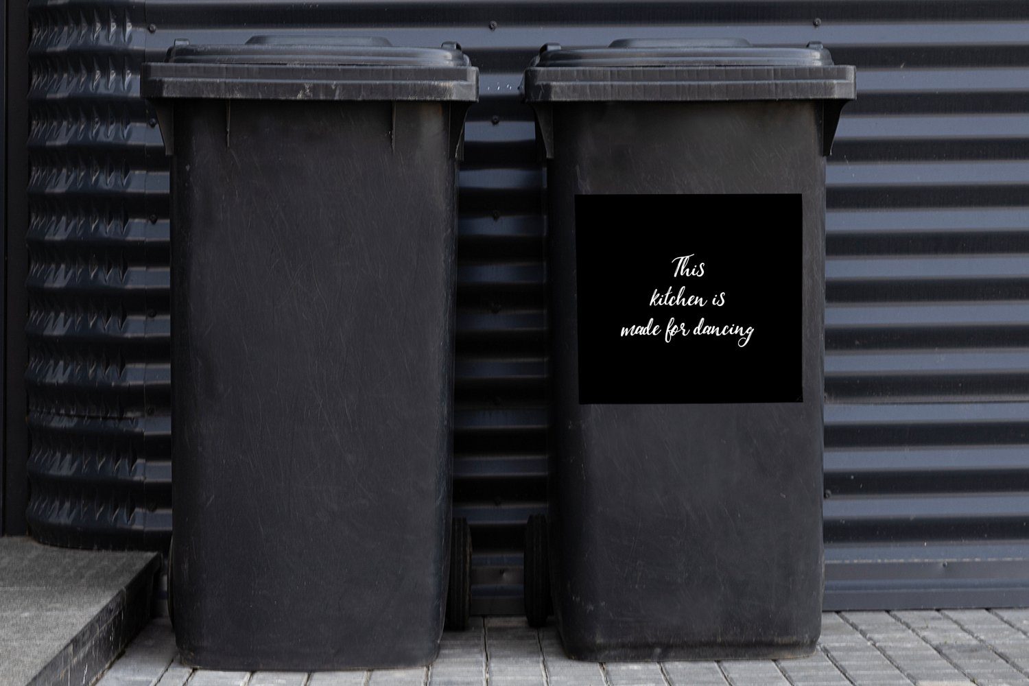 MuchoWow Wandsticker Zitate - Diese gemacht - Mülleimer-aufkleber, Mülltonne, Küche (1 Tanzen Kochen ist St), - Container, Sticker, Abfalbehälter - Tanzen zum