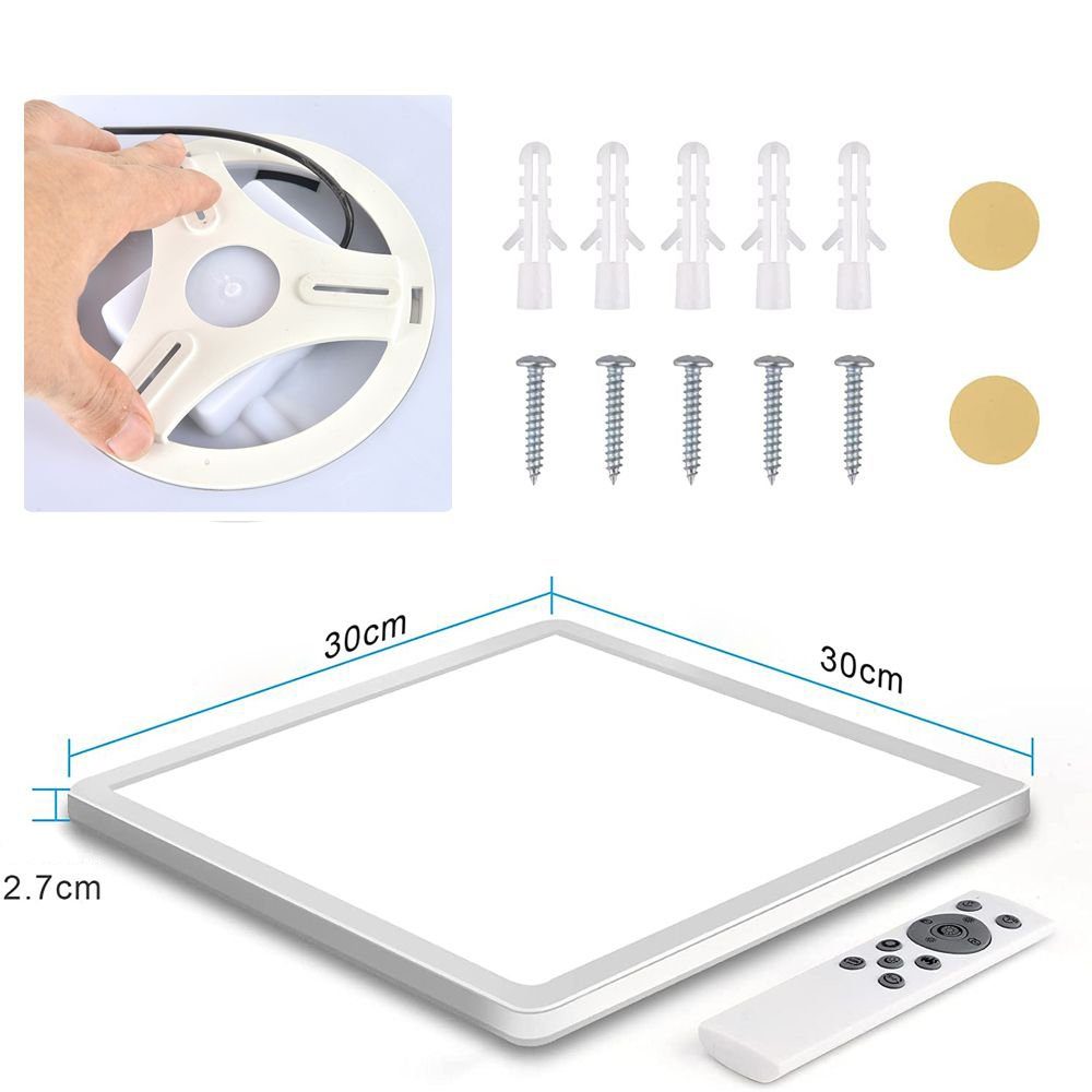 JOYOLEDER Deckenleuchte LED Deckenleuchte Dimmbar Eckig günstig online kaufen