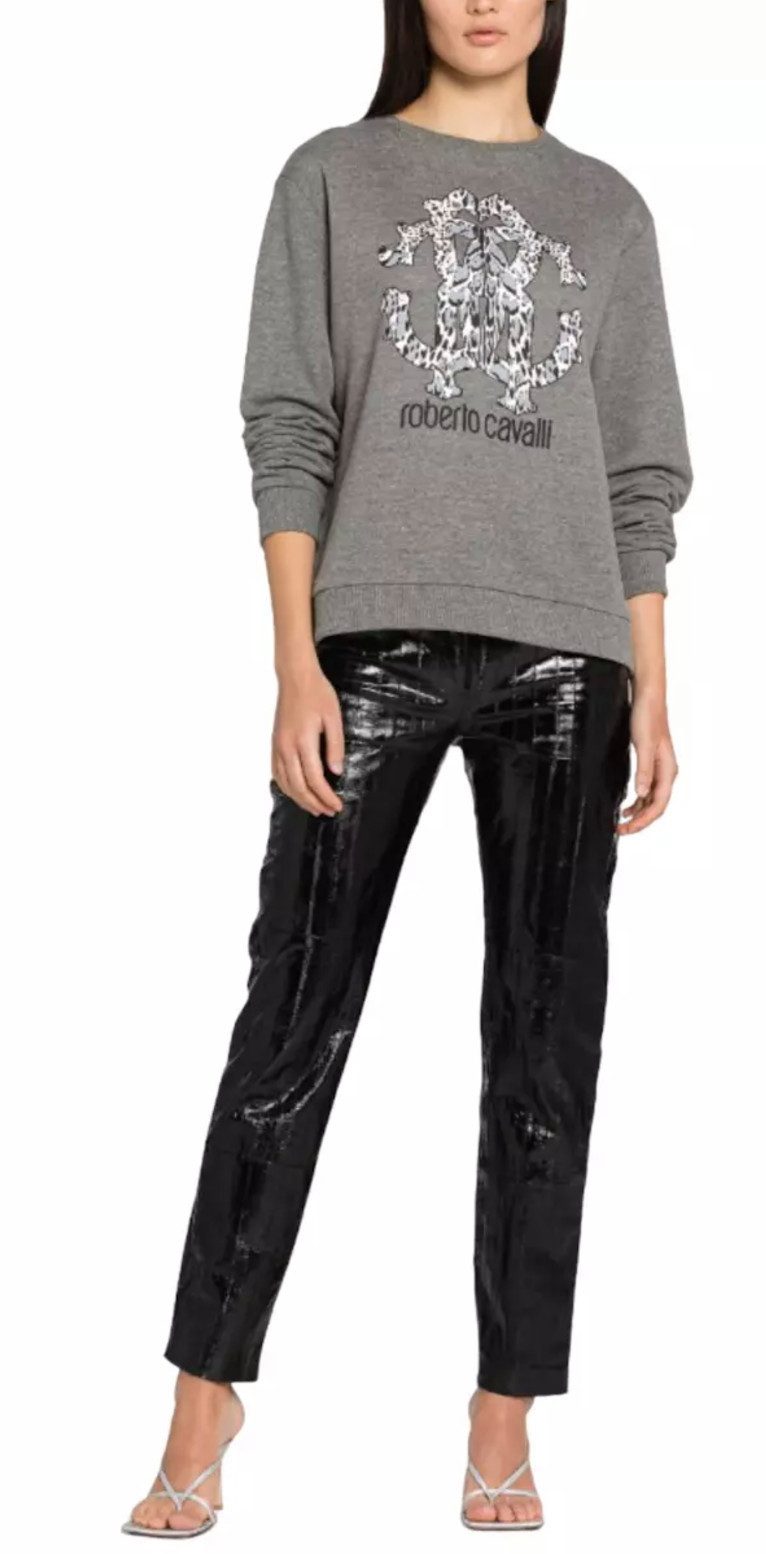roberto cavalli Sweatshirt Unisex Lynx RC Logo Pullover Genderneutrales Design für vielseitigen Einsatz – Bild 5 von 5
