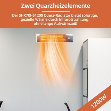 SHX Heizstrahler 70HS1200 - Wandheizstrahler - silber