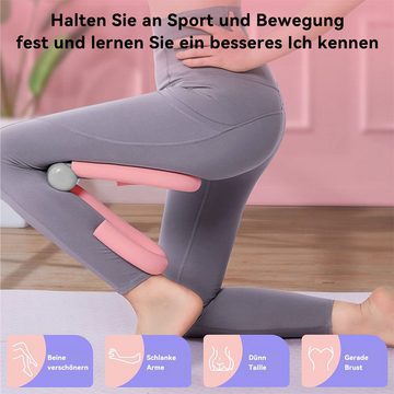 Cbei Multitrainer Oberschenkeltrainer Multitrainer Beckenbodentrainer Armtrainer rosa, (stark und langlebig und verformt sich nicht leicht, Beintrainer mit S-förmiges Design), Beckenbodenmuskeltraining, Beinschlanker, Bein-Yoga-Fitness