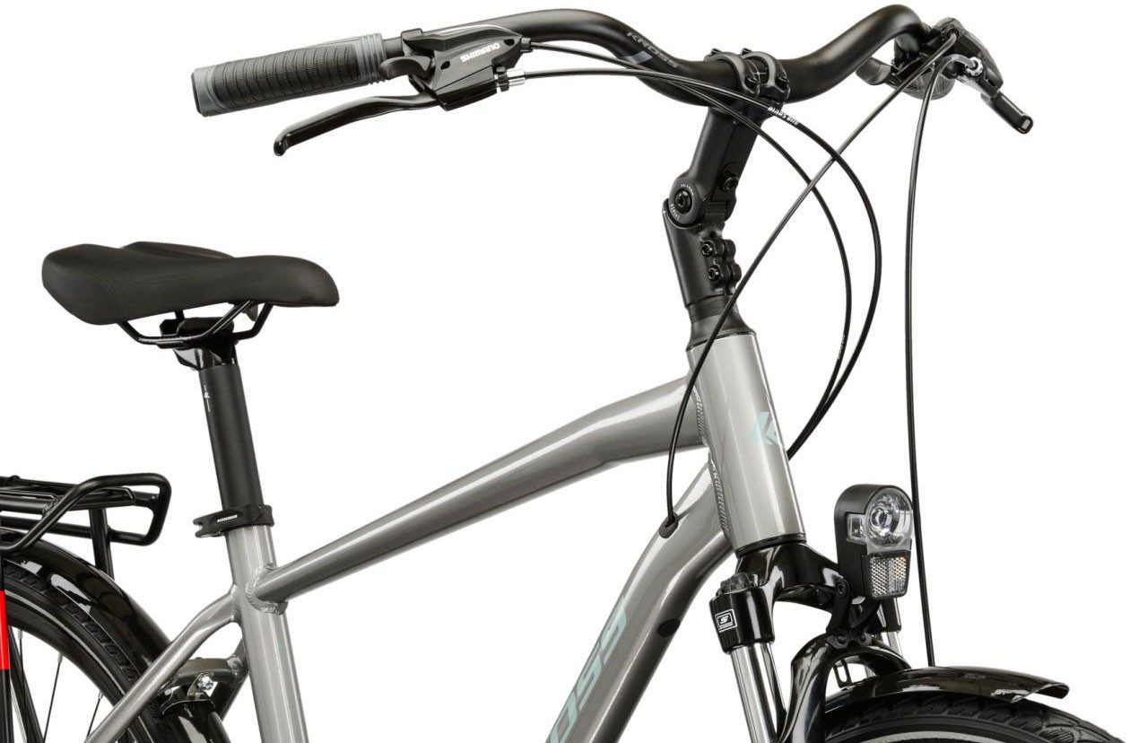 Kross Trekkingrad Herren-Trekkingrad 28" Trans 3.0 Silberfarben 24 Gänge, 24 Gang Shimano ACERA M3020 Schaltwerk, Kettenschaltung