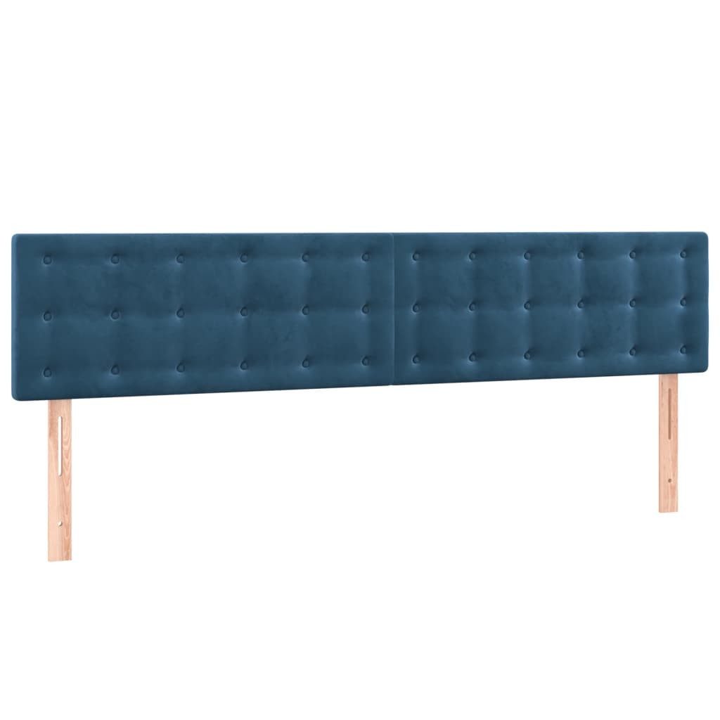 vidaXL Bett Kopfteile Dunkelblau 160x5x78/88 cm Samt (1-tlg)