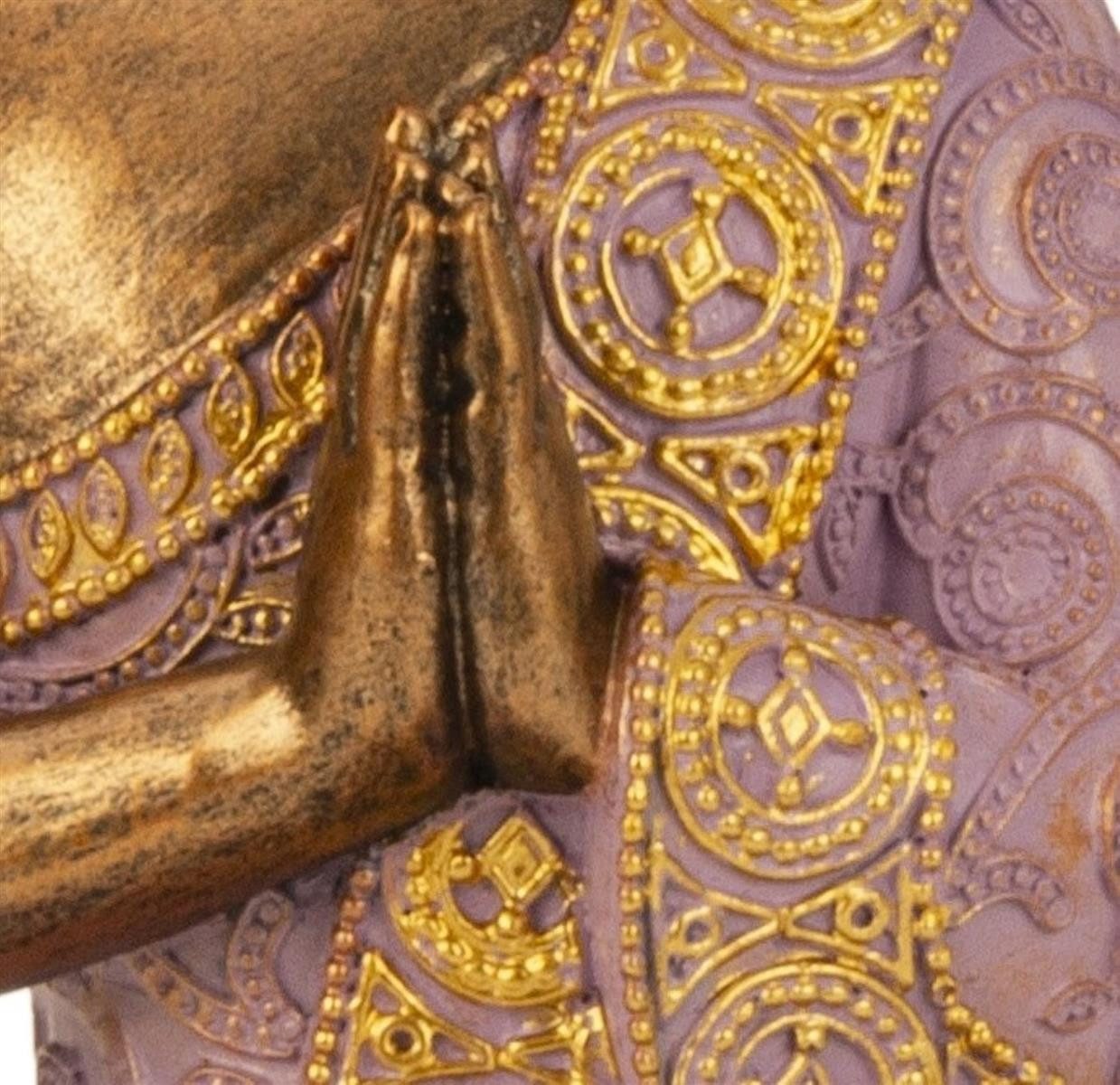 Geschenkestadl Buddhafigur Buddha Figur 29cm lila gold meditierend Dekorati günstig online kaufen