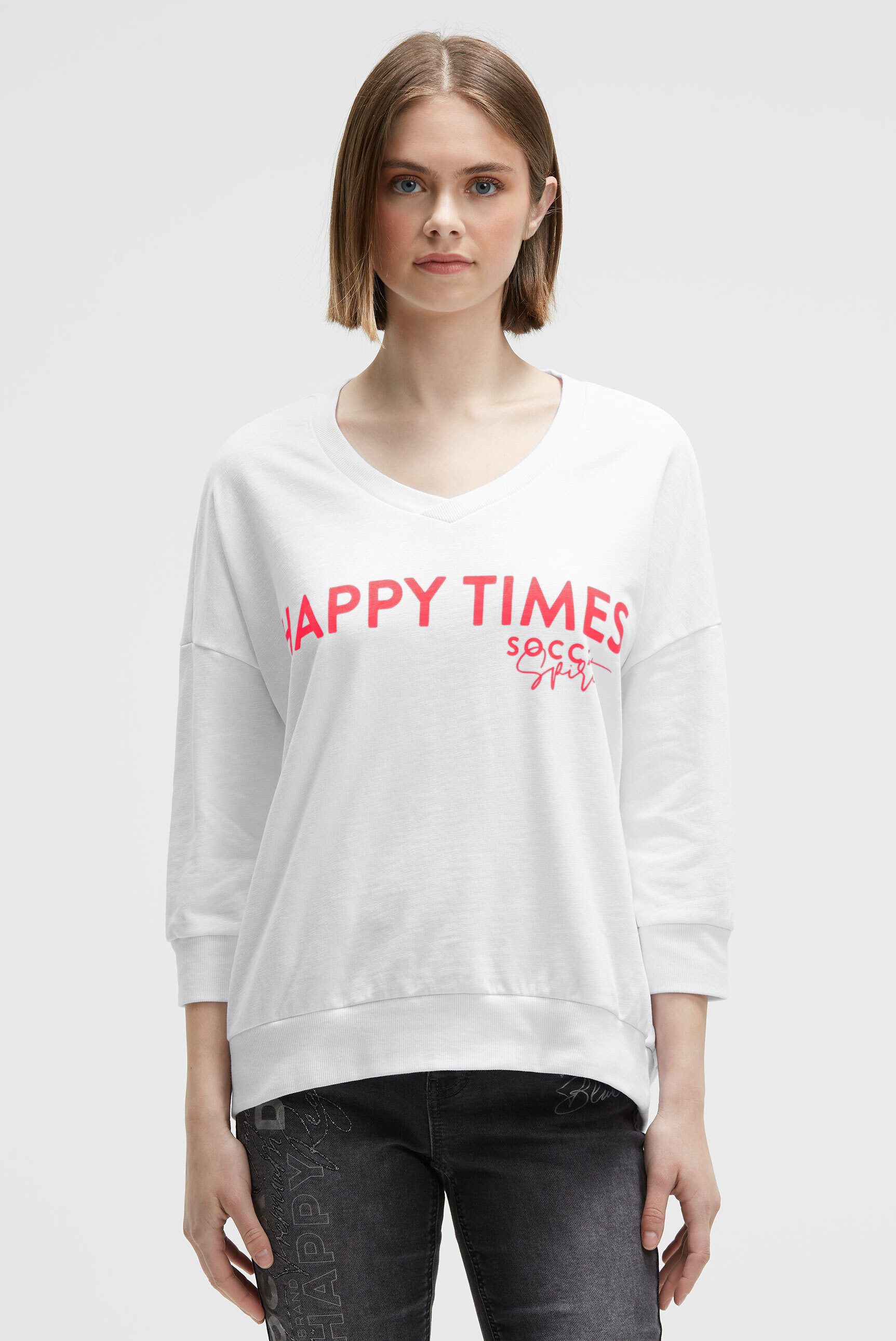 SOCCX Sweater mit Baumwolle