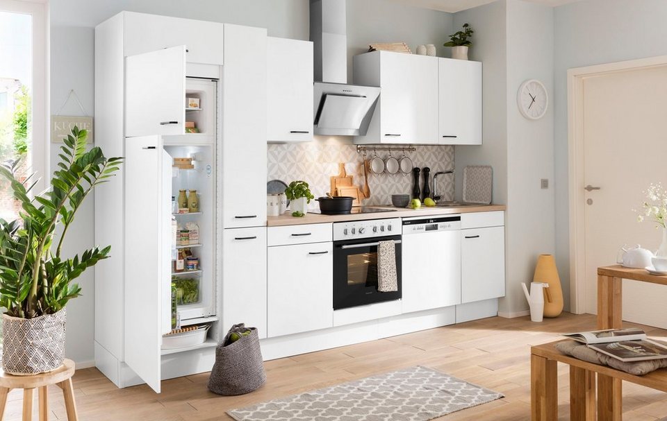 OPTIFIT Küchenzeile Elga, Premium-Küche mit Soft-Close-Funktion,  Vollauszug, Breite 280 cm, Stabile Metallauszüge bis 30 kg belastbar