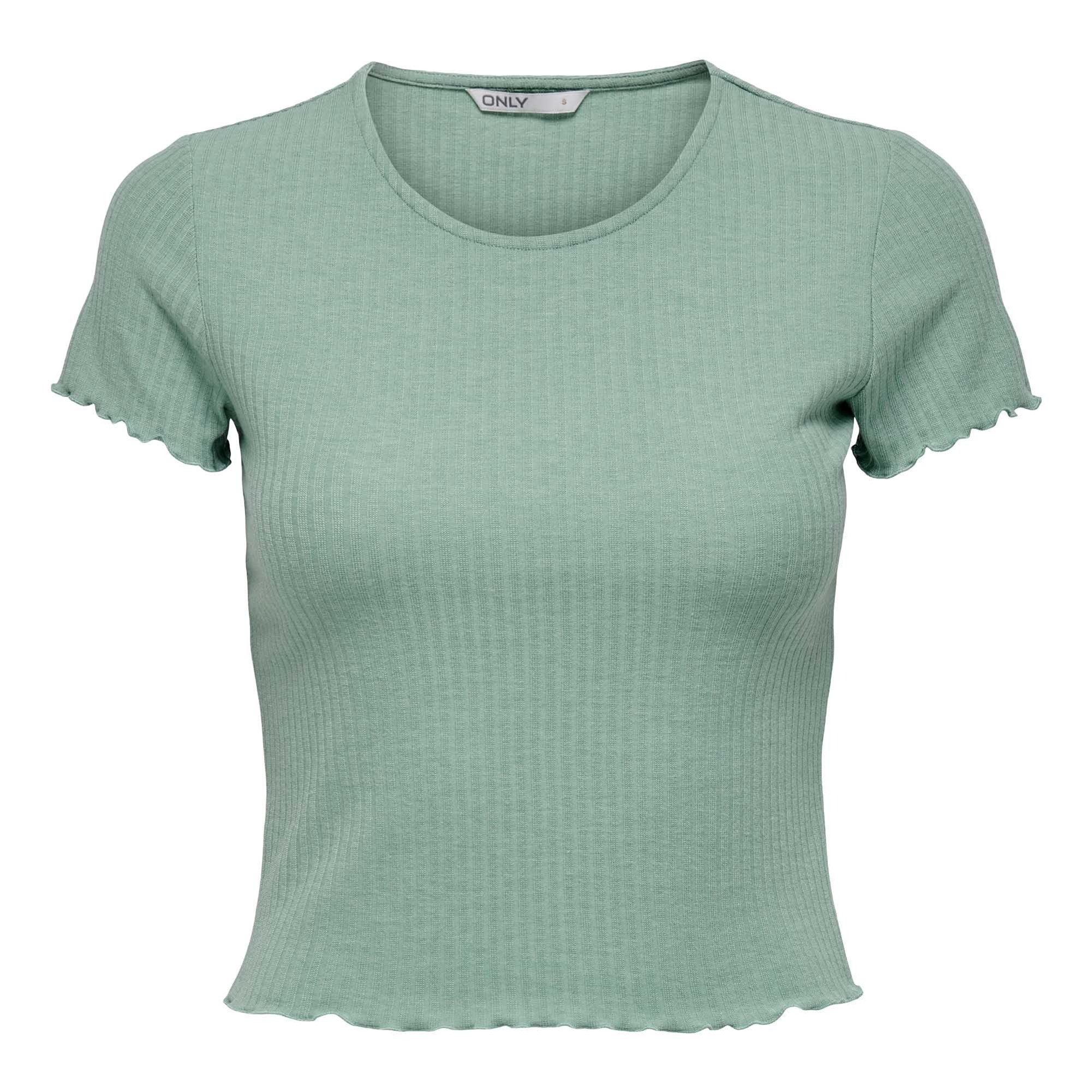 ONLY T-Shirt Damen T-Shirt 1er Pack Polyester ONLEMMA SHORT TOP (Packung, 1er Pack)
