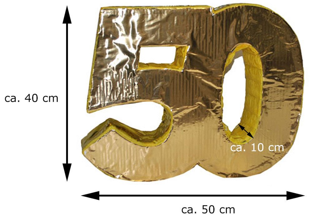 Funny Fashion Pinata Pinata 'Goldene 50', 50x40x10cm