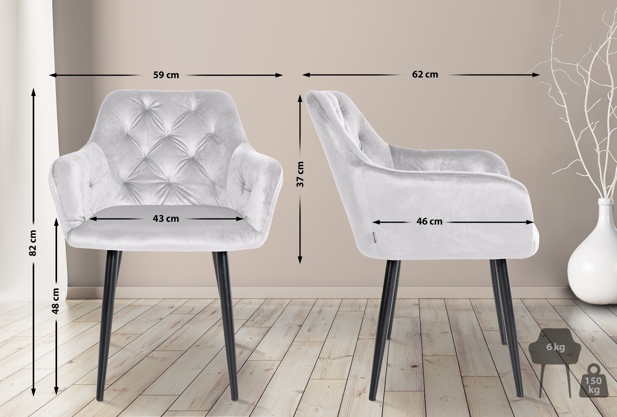 CLP Esszimmerstuhl 2er Set Stanley (2er günstig online kaufen