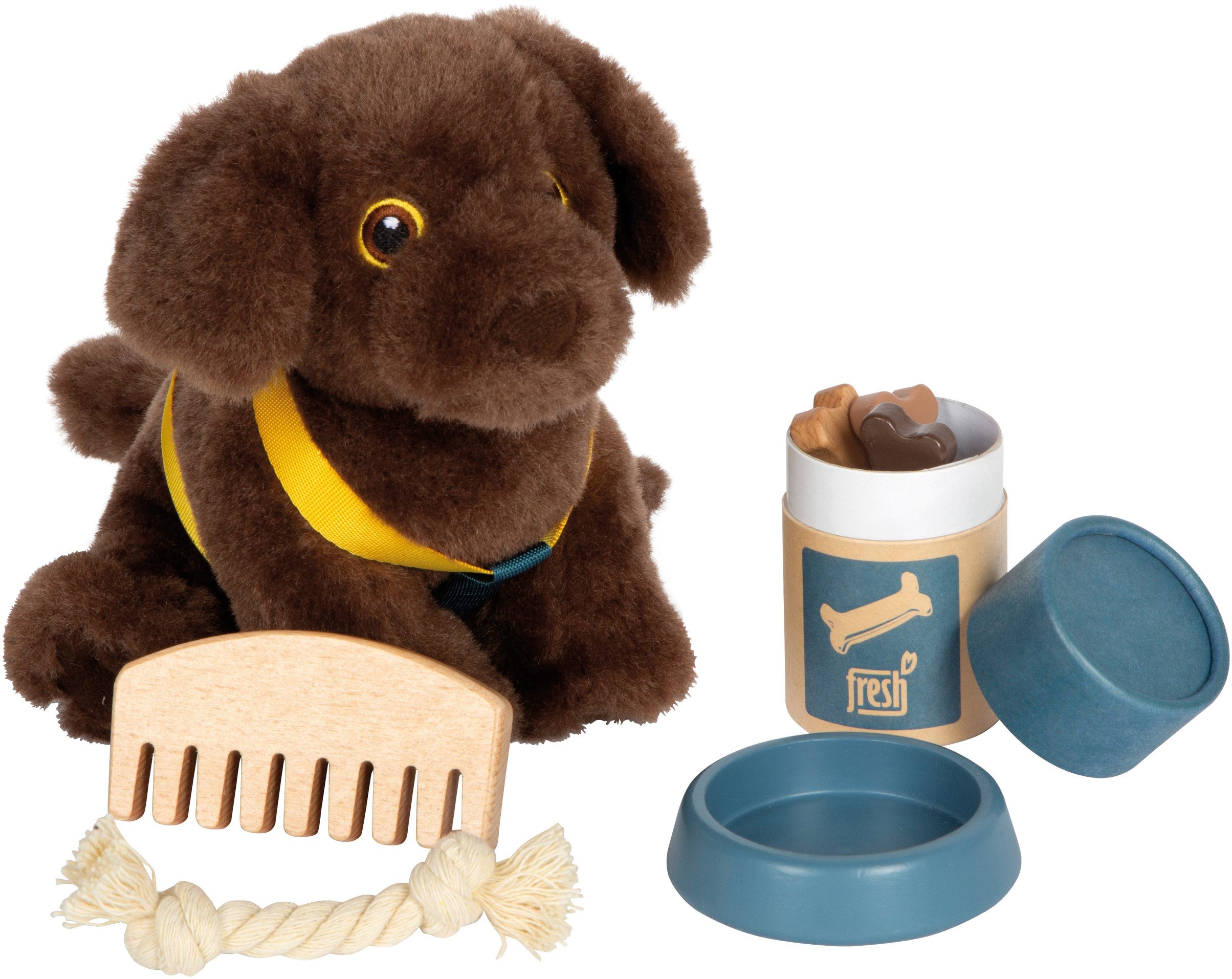 Small Foot Plüschfigur Hund mit Tasche (Set, 15-St), mit Pflege- und Tierarzt-Zubehör – Bild 5 von 5