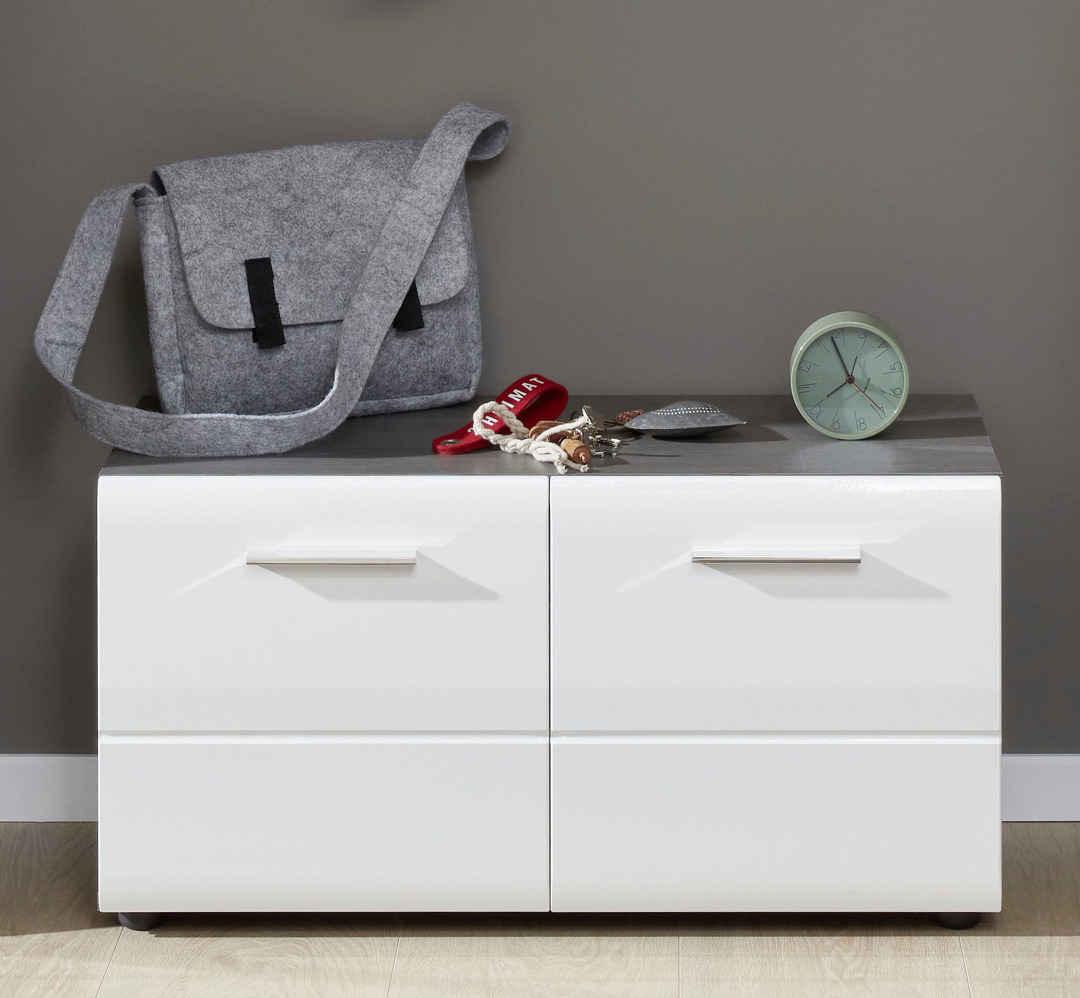 Home affaire Sitzbank Sovana, Sitzbank mit 2 Türen - (B/T/H) 80/35/41 cm
