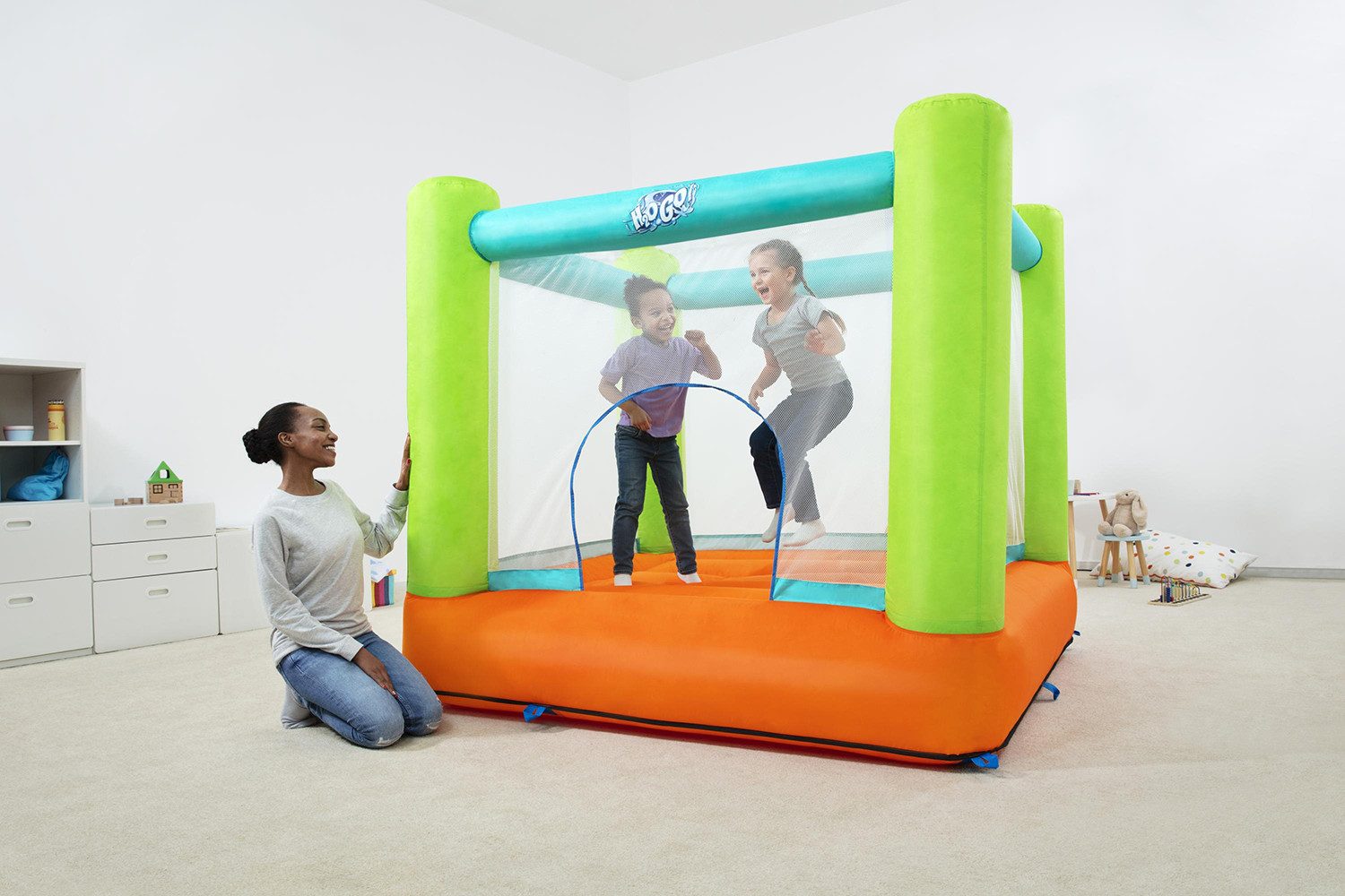 Bestway Hüpfburg H2OGO!® Jump and Soar™, (Packung, mit Dauergebläse), 194 x 175 x 170 cm
