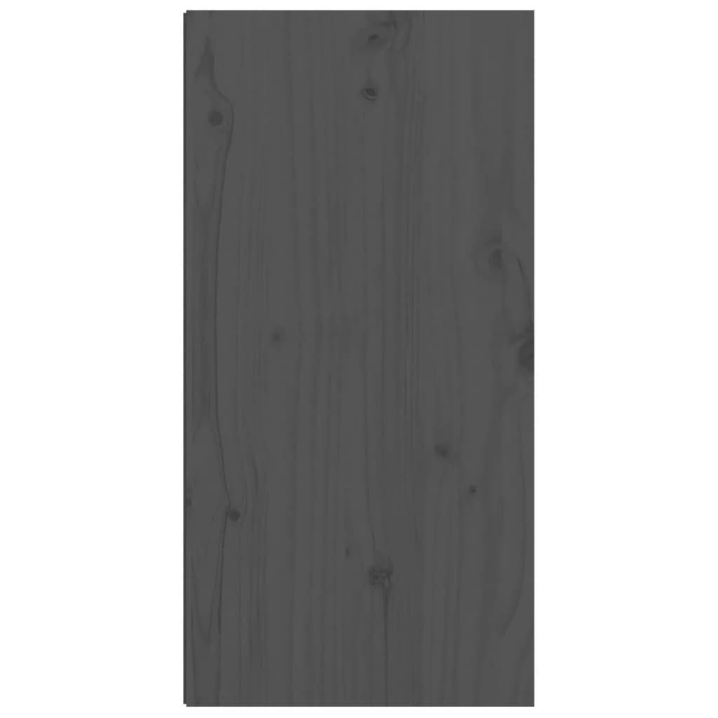 30x30x60 1-tlg. Grau Kiefer, vidaXL cm Regal Wandschrank Massivholz