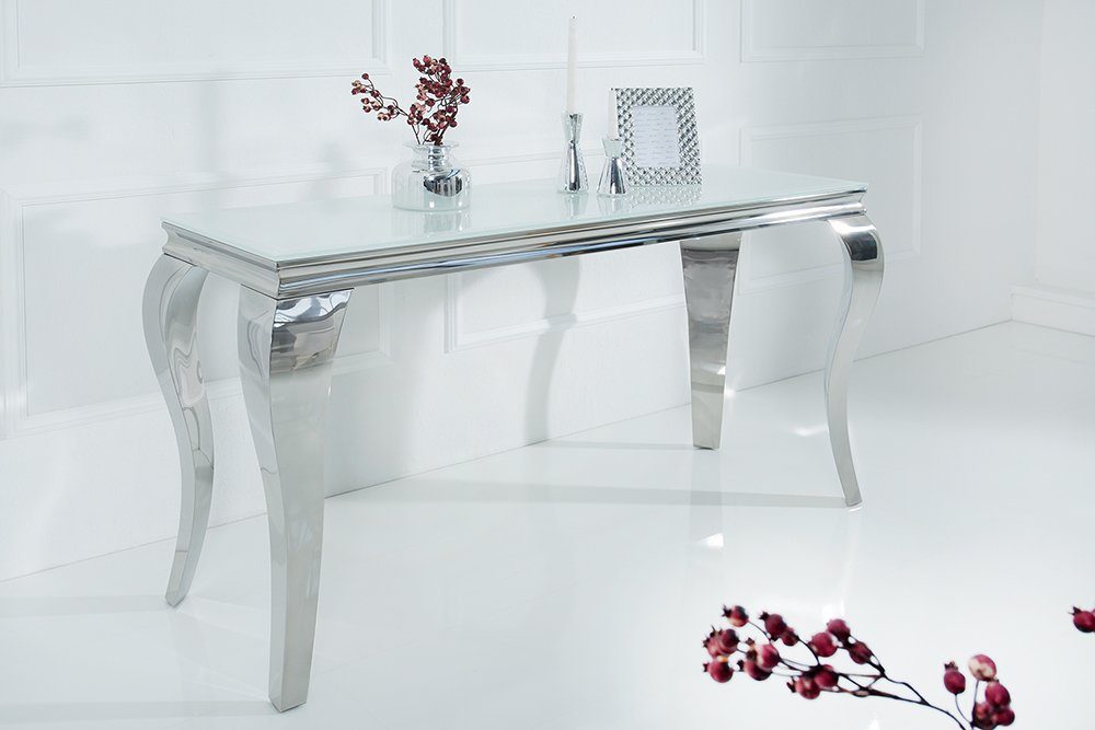 riess-ambiente Konsolentisch MODERN BAROCK 145cm weiß / silber (Einzelartik günstig online kaufen