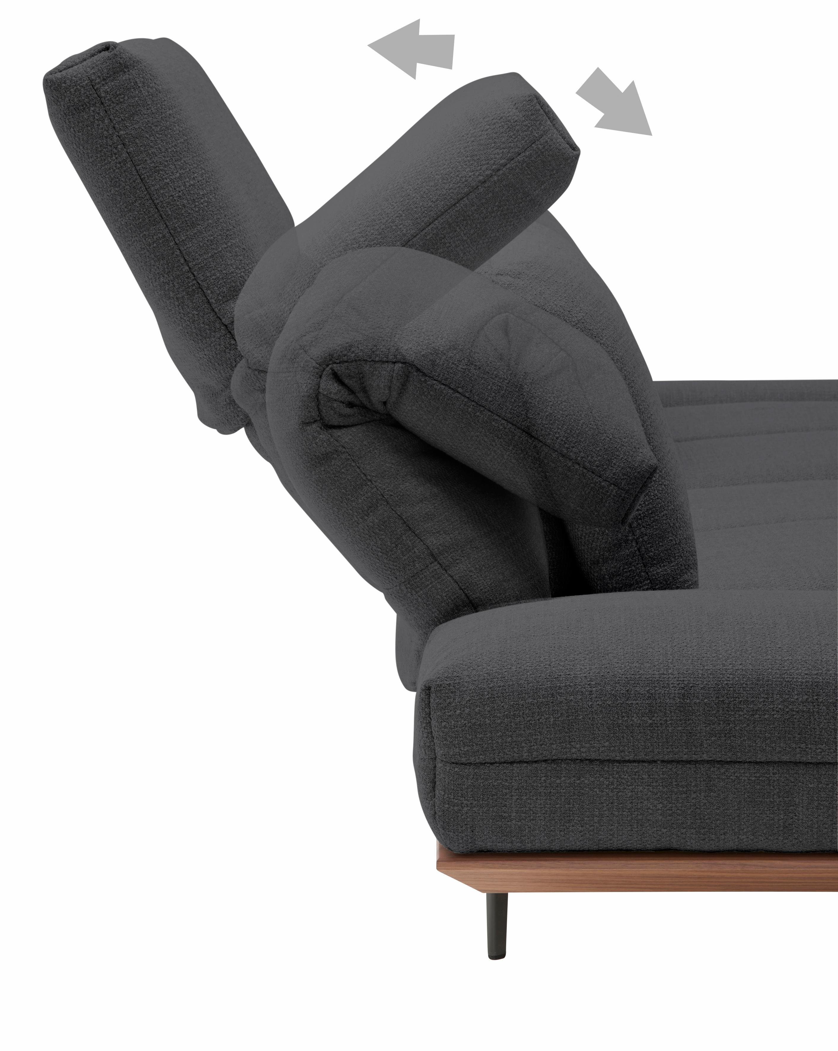 hülsta hs.420, 4-Sitzer cm Qualitäten, sofa Nußbaum, in 252 Eiche Natur 2 in oder Holzrahmen Breite