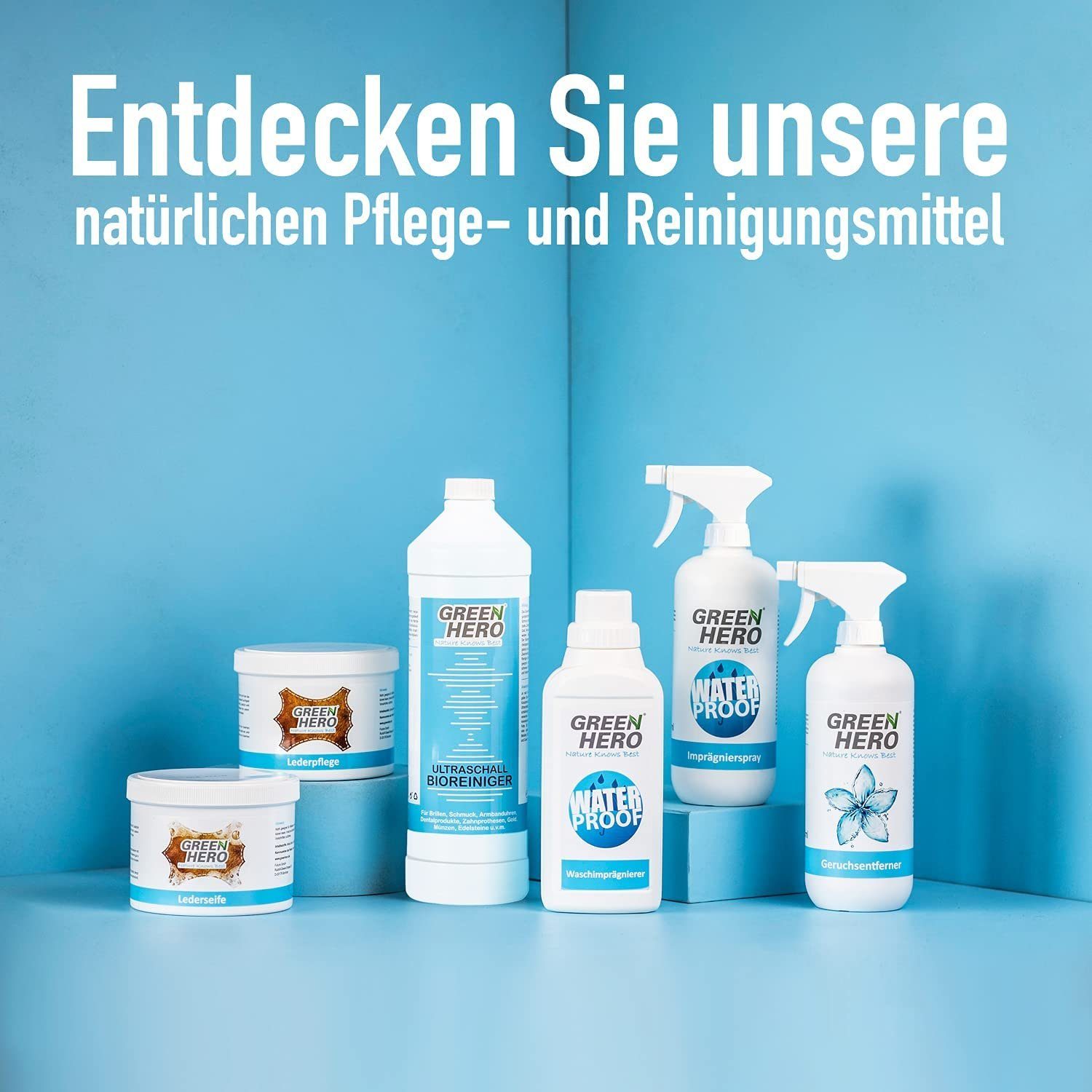 die inkl. für (Lederseife Reinigungsschwamm Lebensdauer, Verlängert Glattleder, Natürlich) GreenHero 100% Lederseife Lederreiniger