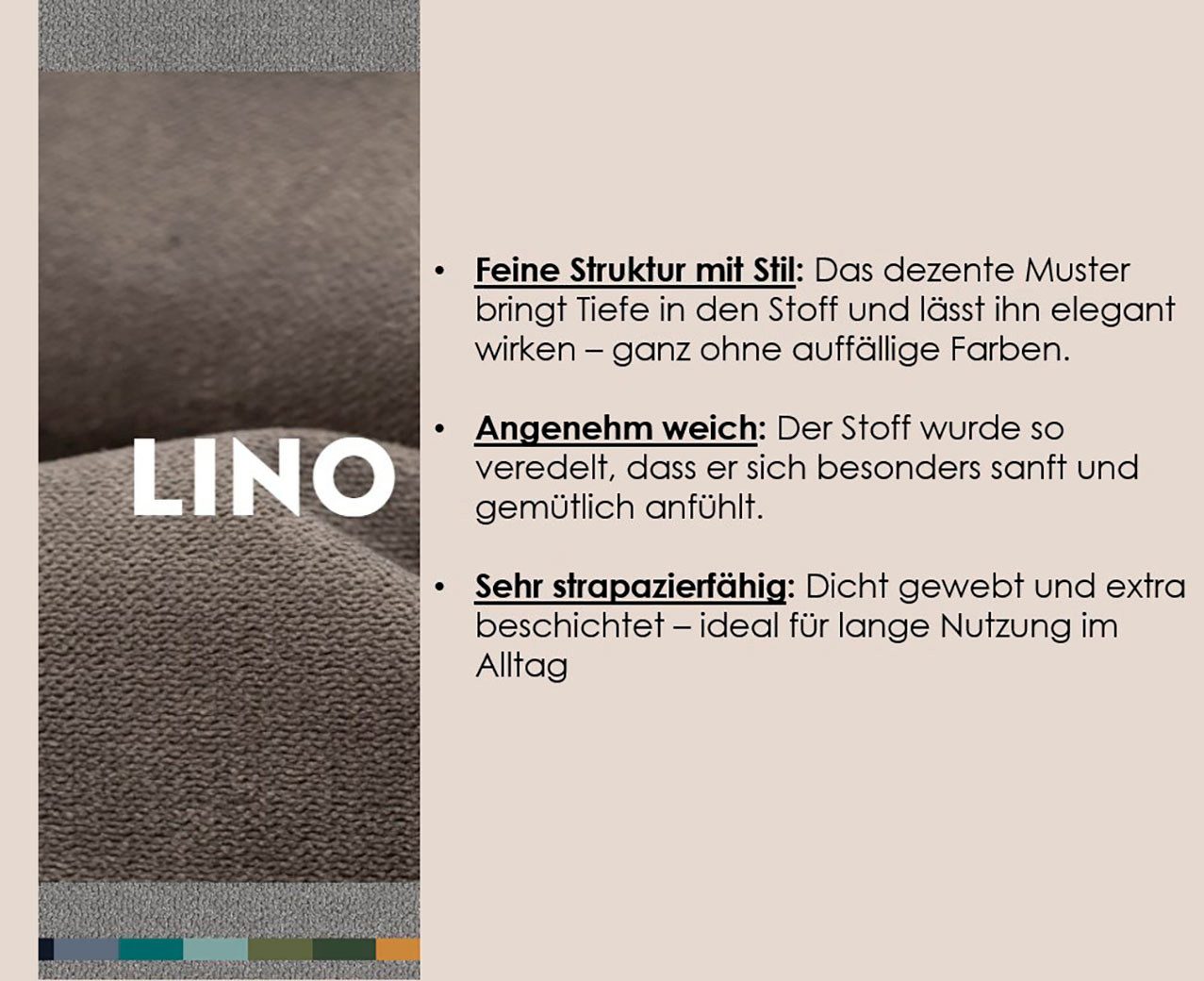 TRENDMANUFAKTUR Hocker Wien, XXL Polsterhocker, passende Ergänzung zur Serie, in trendigem Cordstoff, großzüge Breite von 112 cm