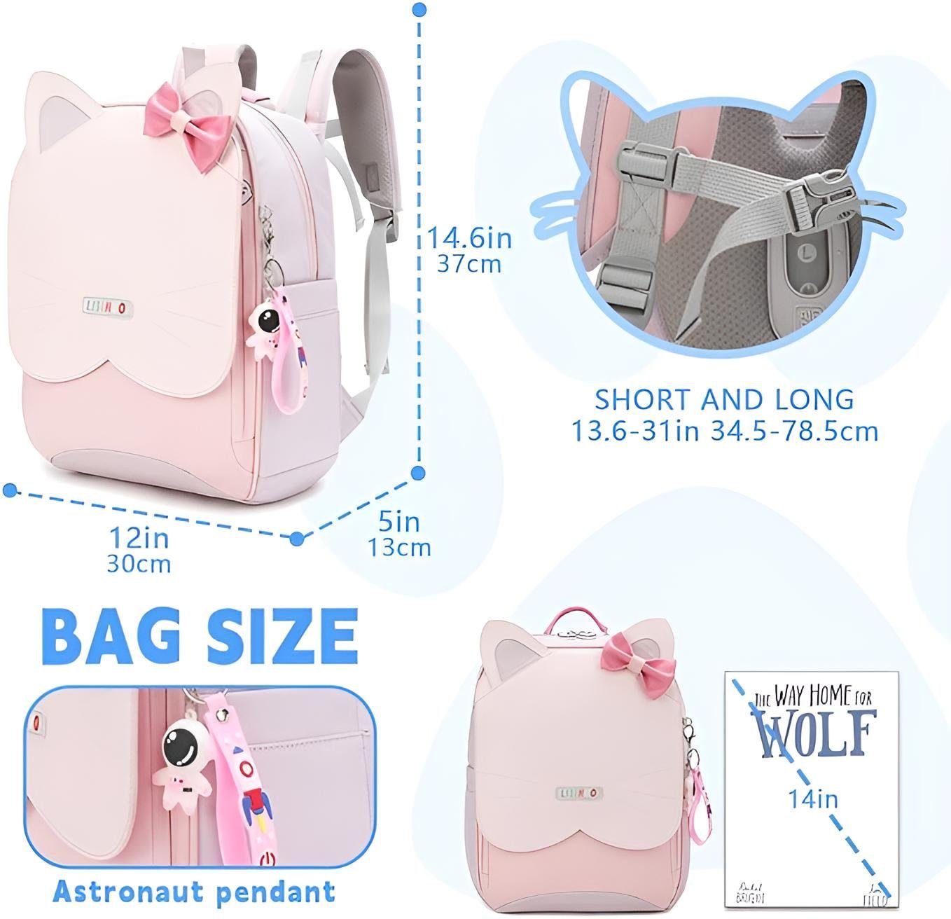 Diyarts Kinderrucksack (Kindertasche Rucksack, für Kindergarten und Schule), mit gezielter Gewichtsverteilung und individueller Anpassung