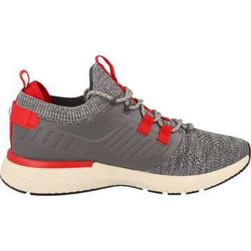 Herren Sport Schuhe Sneaker Halbschuhe 9110756 Knitted Lt.Grey/Red Sneaker