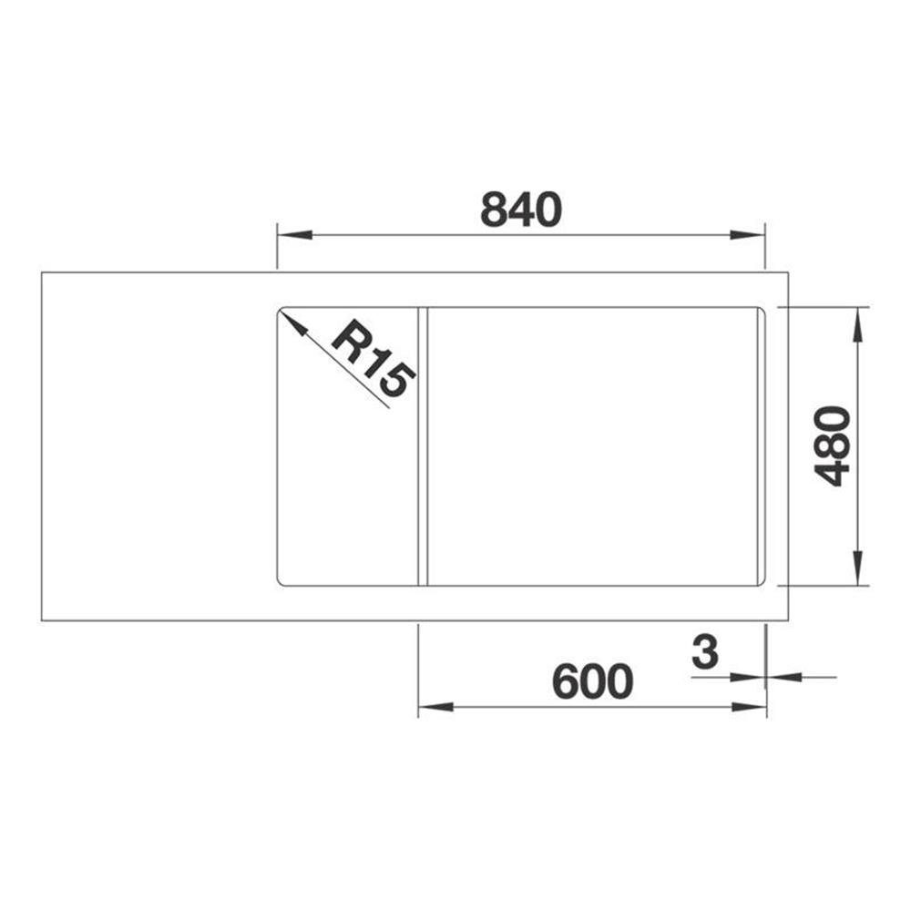 Blanco Granitspüle BLANCO Softweiß XL 86/50 Ablauffernbedienung, LEGRA Einbauspüle cm 6 S ohne Silgranit