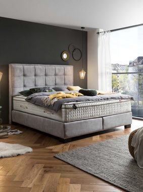 Polsterei Marya Boxspringbett LONDON I BLACK FRIDAY ANGEBOTE, LUXURY Chesterfield box spring bett wahlweise mit Matratze & Topper