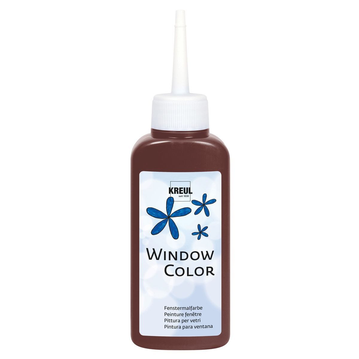 Wasserfarbe KREUL Window Color dunkelbraun 80ml Flasche