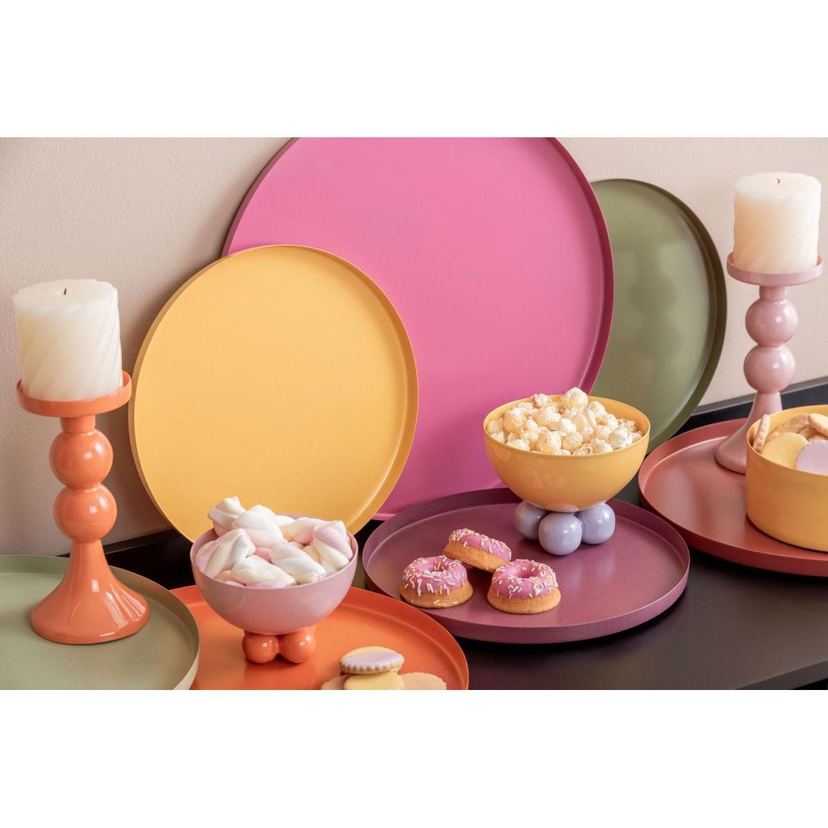 Present Time Tablett Tablett Dekotablett Tray Servir Bright Pink (35cm)