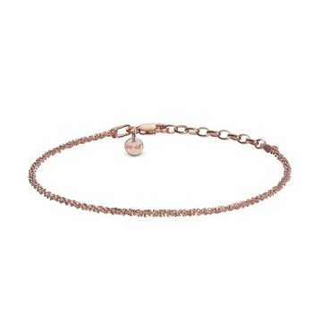 iz-el Armband ROSÉGOLDEN SHINE ◦ strukturierte Armkette, 925 Sterling Silber