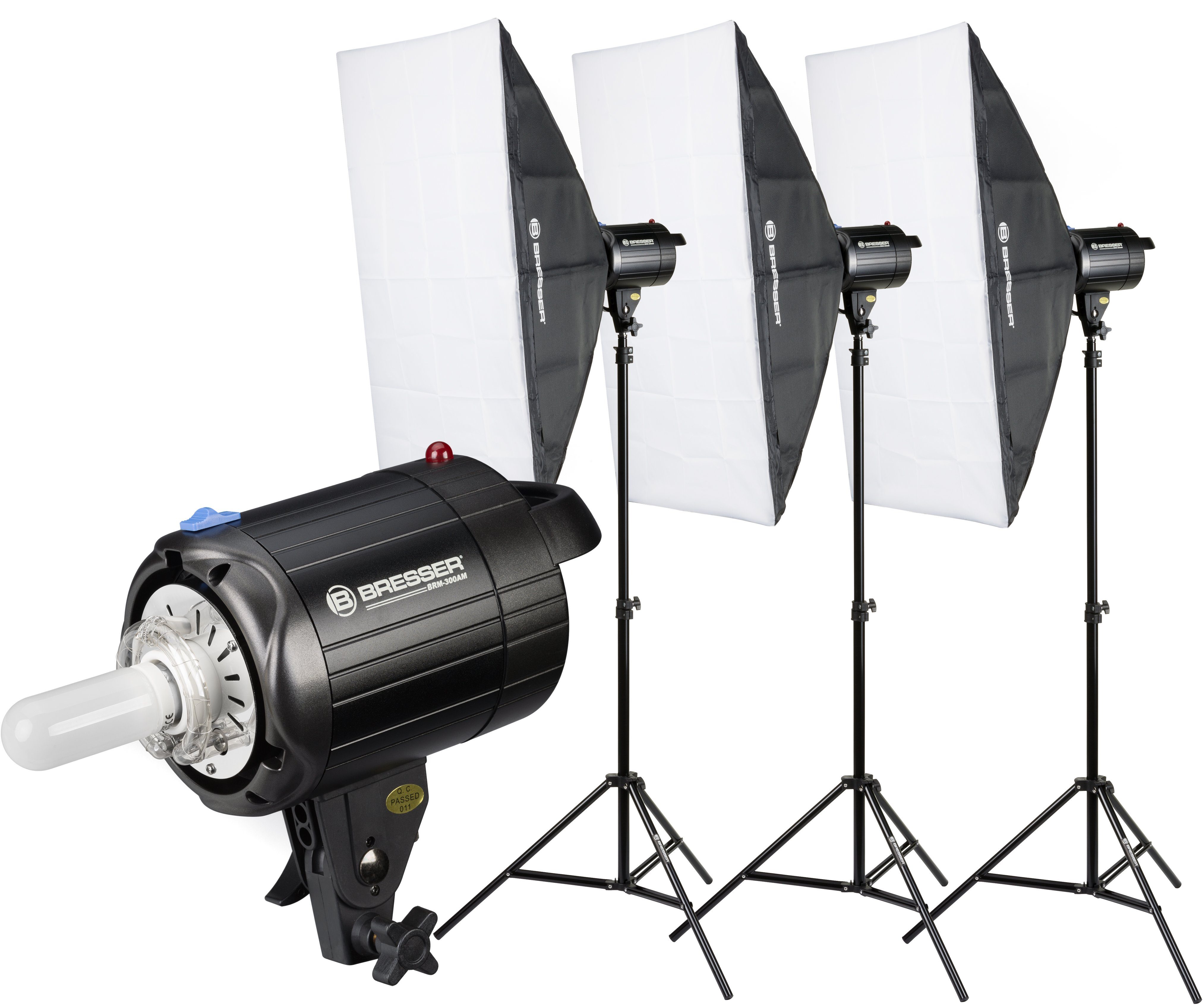 BRESSER BRM-300AM set 3x 300W Studio-Blitzgerät