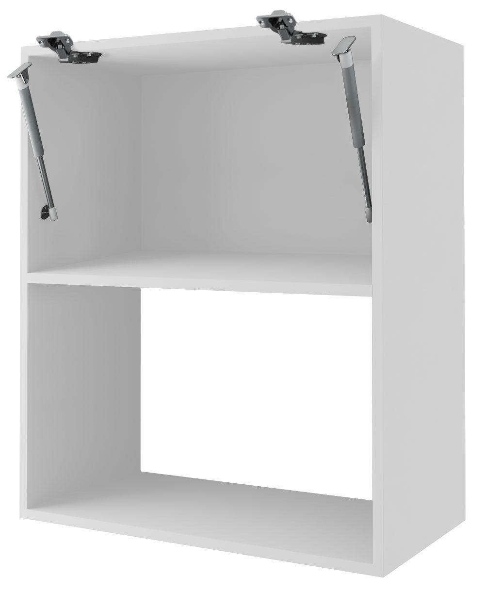 Feldmann-Wohnen Faltlifthängeschrank Avellino (W2MK/60, Mikrowellenumbauschrank mit Klapptür und Gasdruckdämpfer, 1-St., moderne Optik, Acrylfronten, Griffmulde – Bild 4 von 5