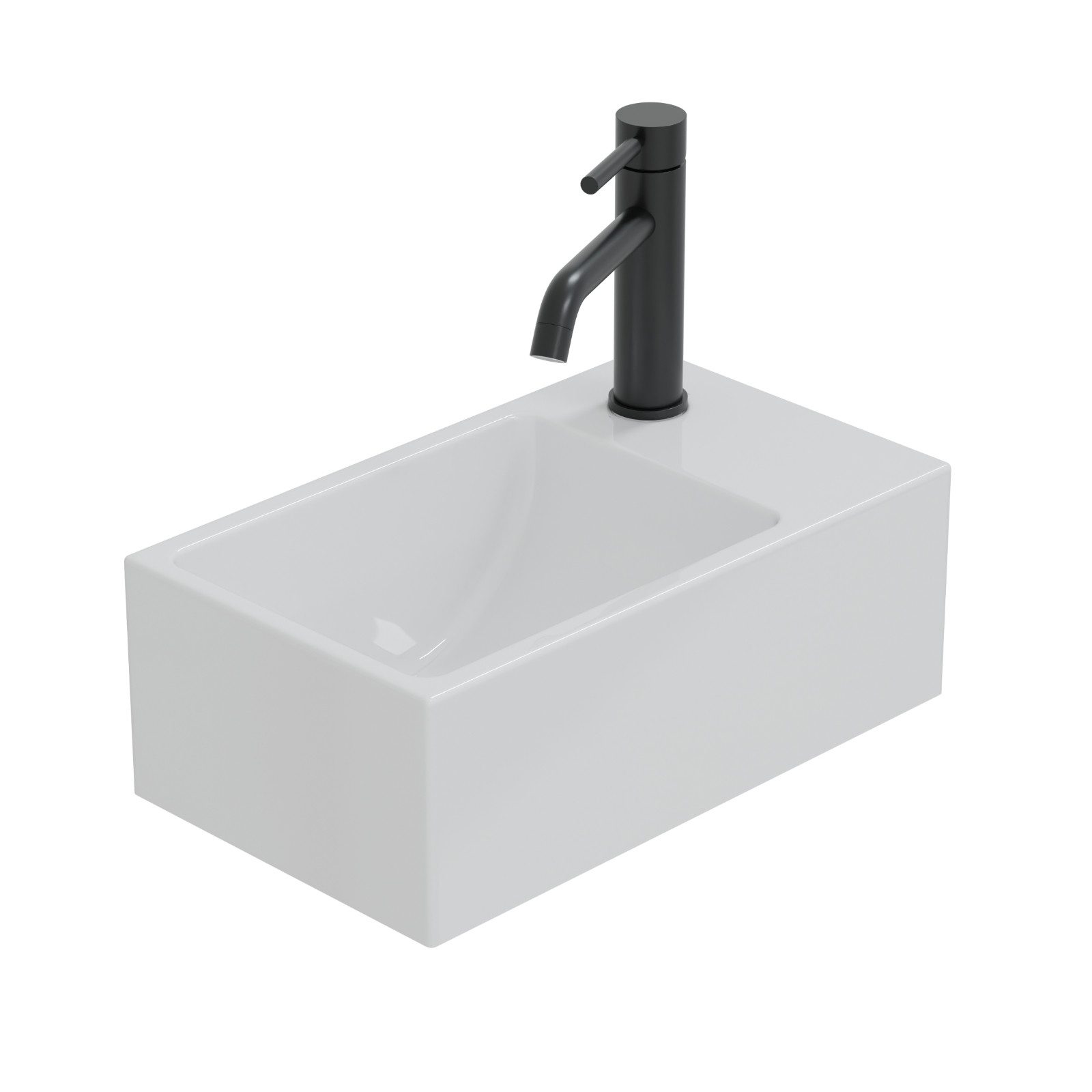 HAGO Waschbecken Keramik 35x20x12cm Aufsatz Wandmontage günstig online kaufen