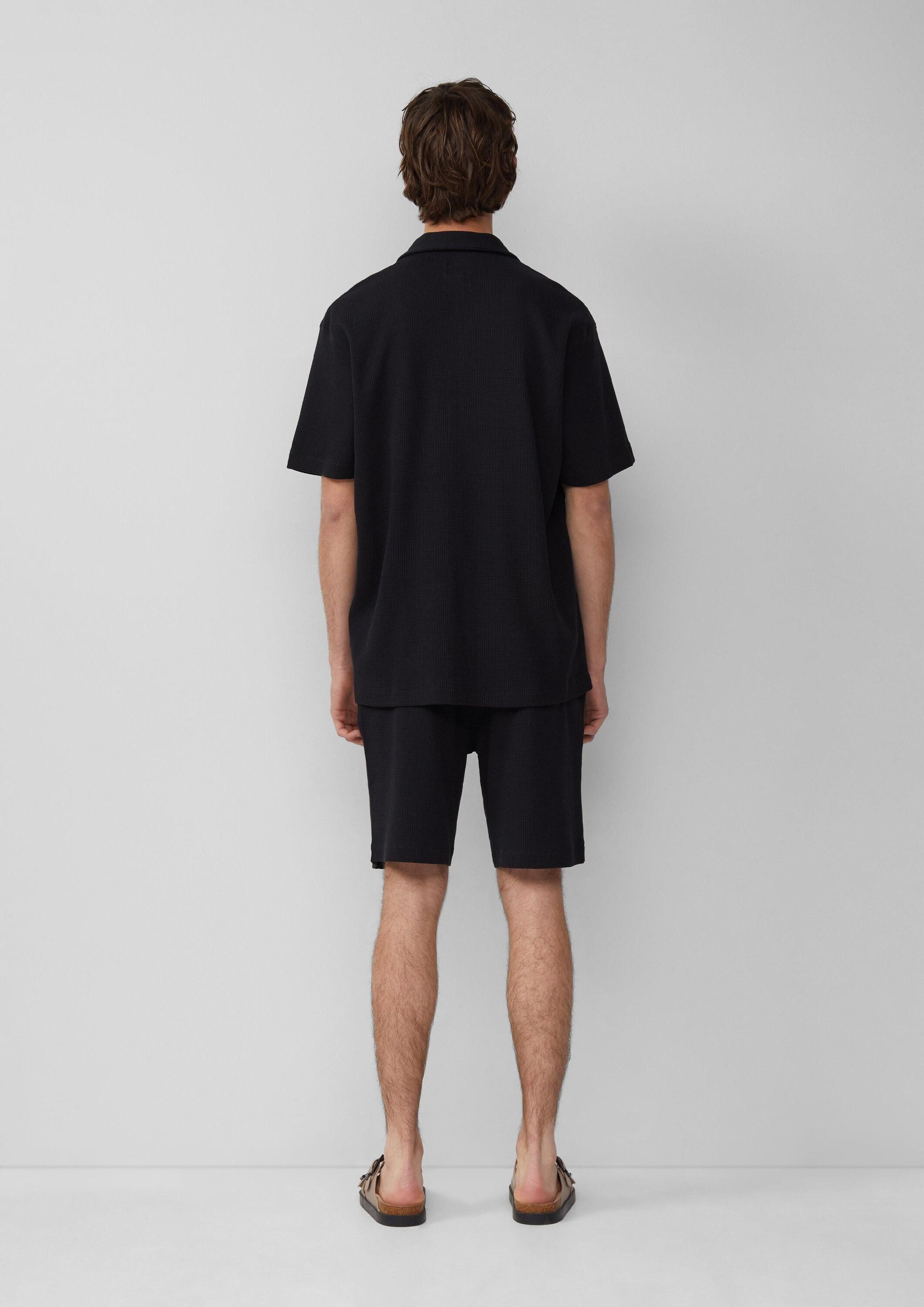 QS Shorts Hose Jogpants aus Waffelpiqué