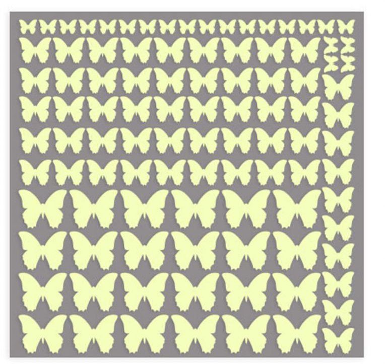 Wall-Art Wandtattoo Leuchtsticker Schmetterlinge (1 St)