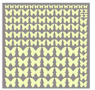 Wall-Art Wandtattoo Leuchtsticker Schmetterlinge (1 St), selbstklebend, entfernbar