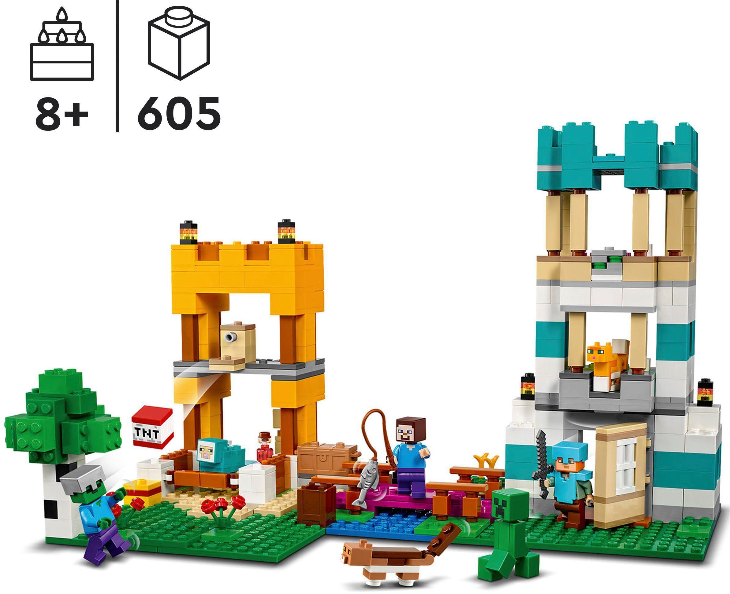 Konstruktionsspielsteine LEGO® Made St), (21249), LEGO® Europe in Crafting-Box Die 4.0 Minecraft, (605
