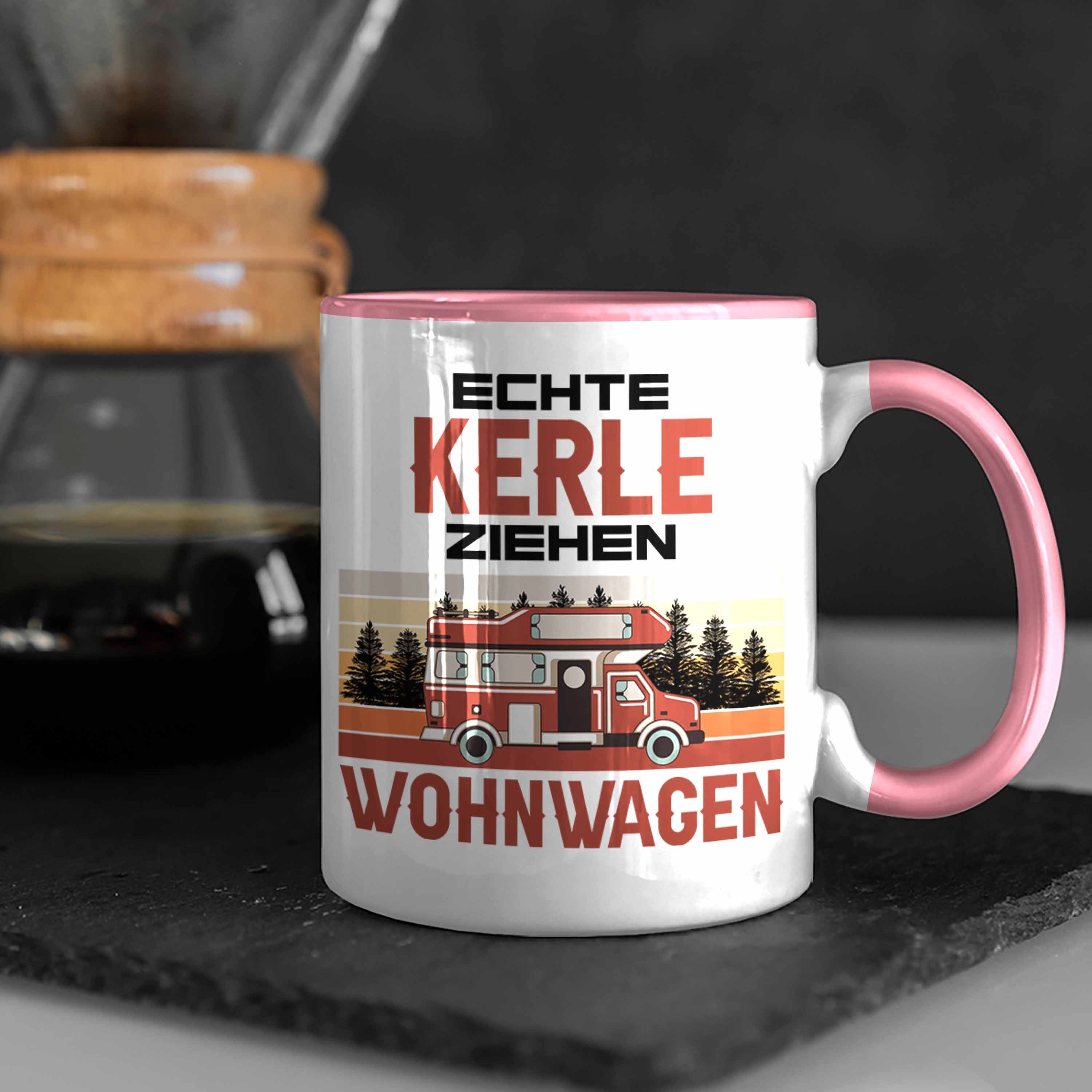 Trendation Camping Opa Zubehör Campingwagen - Wohnmobil Geschenke Trendation Camper Oma Männer Rentner Geschenkidee Rosa Echte für Ziehen Tasse Wohnwagen Lustig Tasse Kerle