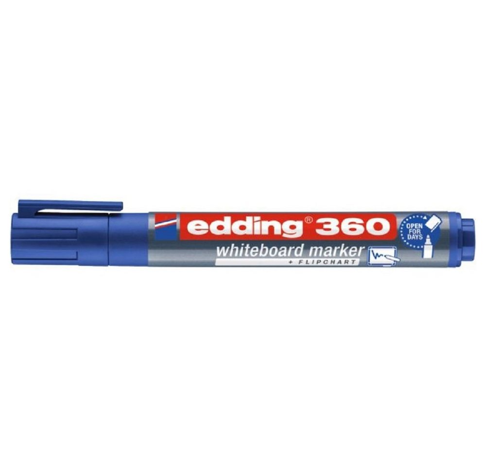 Thumbnail - edding Whiteboard Marker 10 Whiteboardmarker 1,5-3mm Rundspitze Nachfüllbar blau, Nachfüllbar