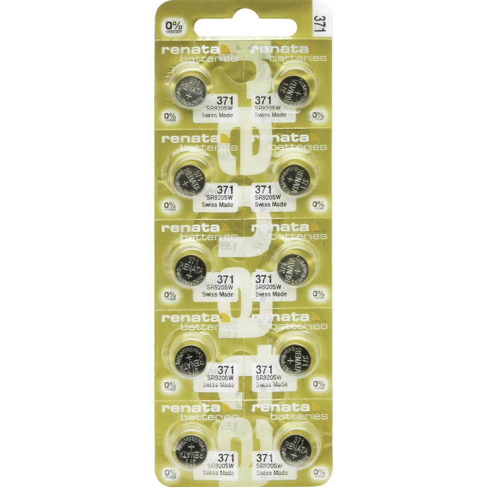 Renata Renata Knopfzelle 371 10 St. 40 mAh Knopfzelle