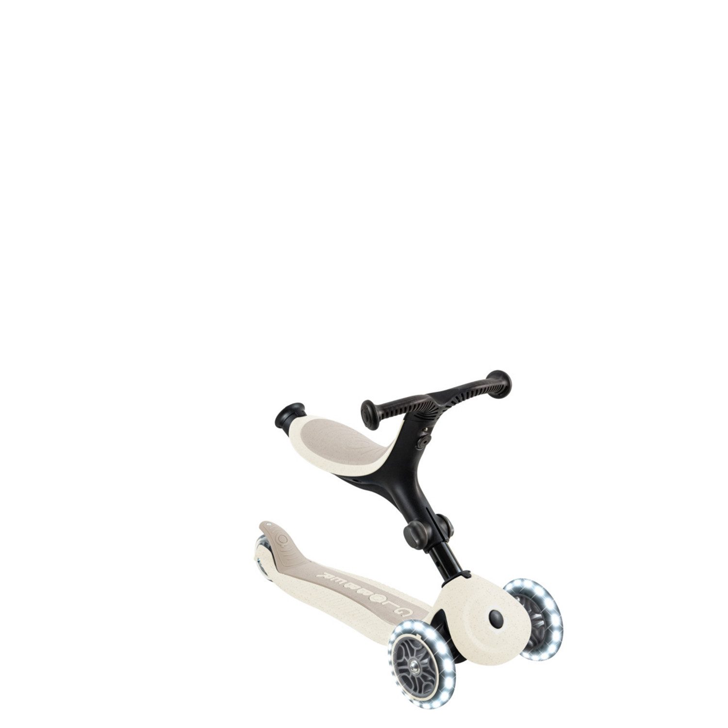 Globber Dreiradscooter 745-566 GLOBBER GO-UP ACTIVE LIGHTS ECO Kokosweiß, mit Le – Bild 3 von 5