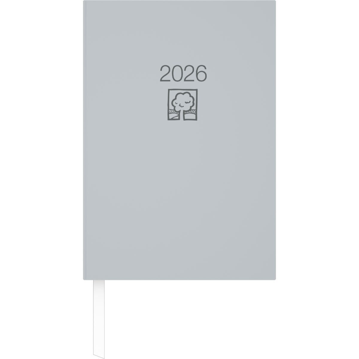 ZETTLER Buchkalender Buchkalender 876 14,5x21cm 1 Tag/1 Seite grau 2026