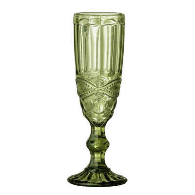 Bloomingville Weinglas Florie, Glas, Grün H:19.5cm D:7cm Glas