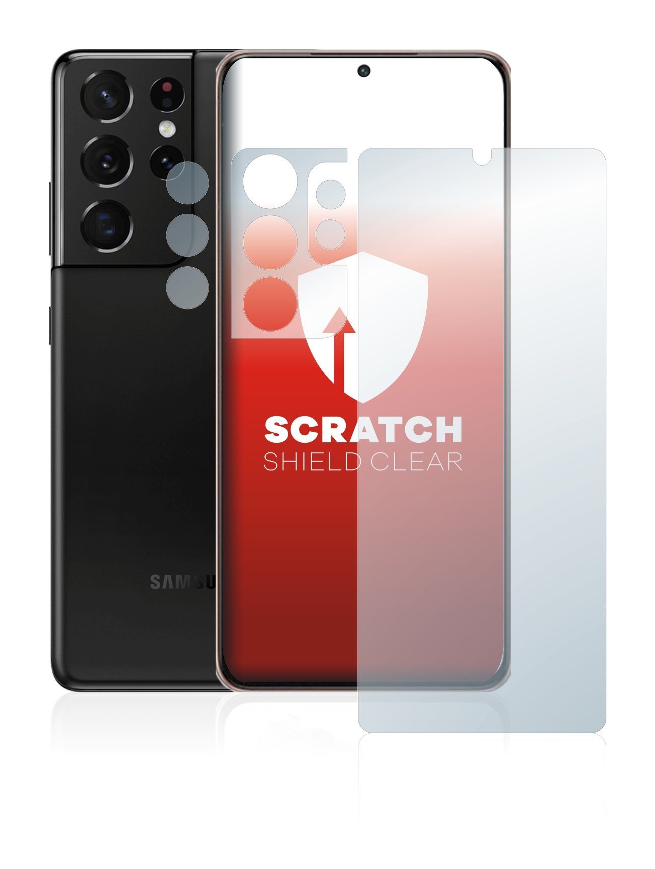 upscreen Schutzfolie für Samsung Galaxy S21 Ultra 5G (Display+Kamera),  Displayschutzfolie, Folie klar Anti-Scratch Anti-Fingerprint