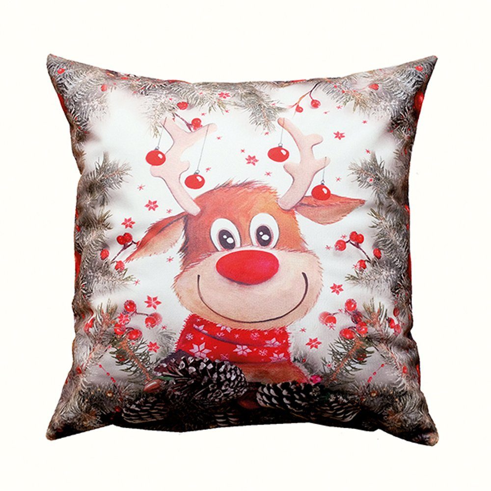 Haus und Deko Tischdecke Kissenbezug Weihnachten 40x40 cm samtweich Kissen günstig online kaufen